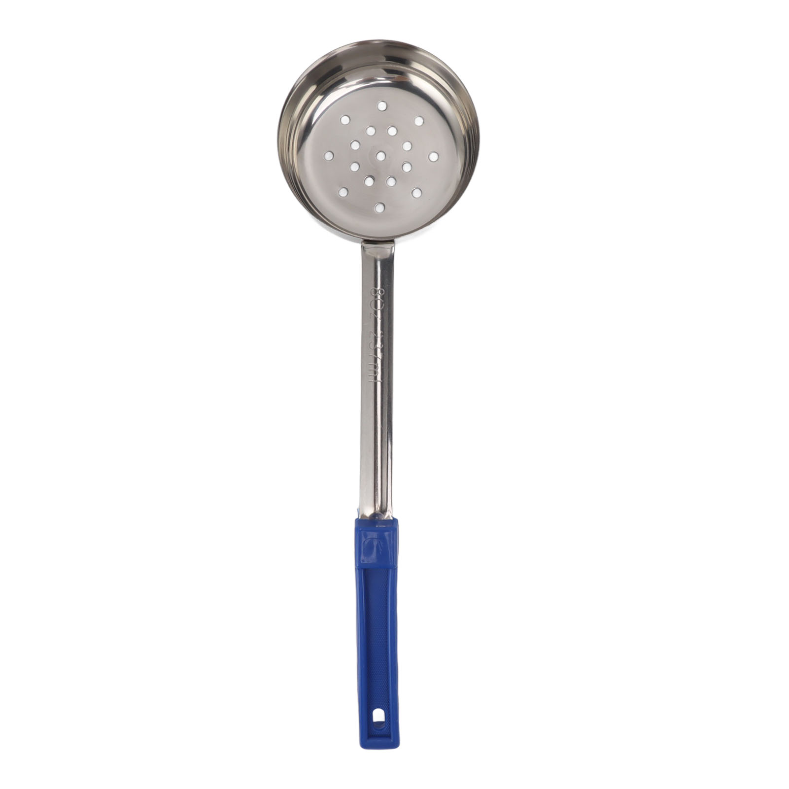 Multifunktionaler Messlöffel Aus Lebensmittelechtem Edelstahl Für Saucen Und Pizzen, Zum Kochen, Blaue Farbe, 237 Ml (mit Abflusslöchern).