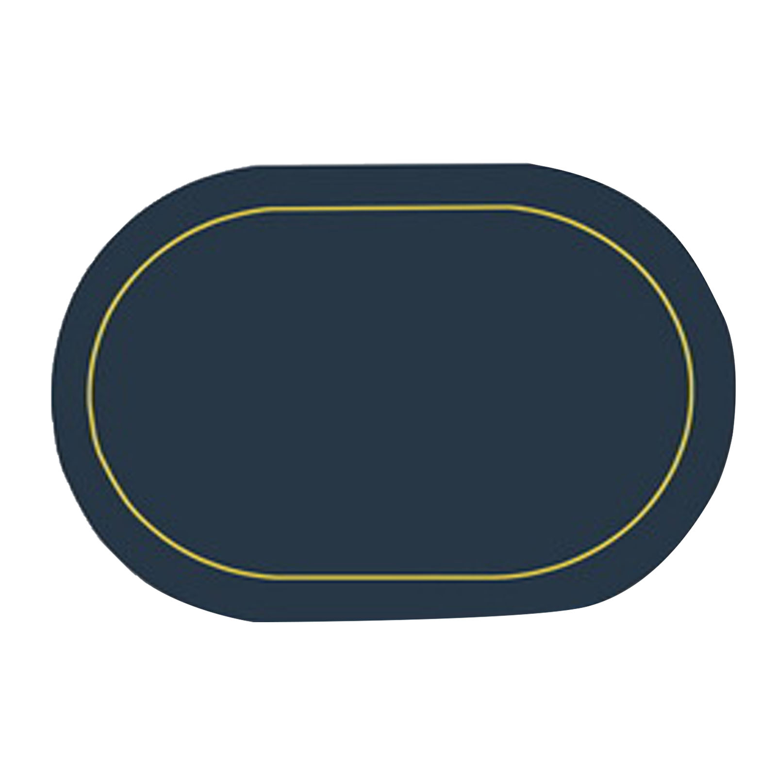 2-teiliges Ovales Tischset Aus Leder, Ölbeständig, Isolierend, Für Restaurant, Zuhause, Hotel, Rutschfeste Unterlage Für Schüsseln Und Platzdeckchen, Blau