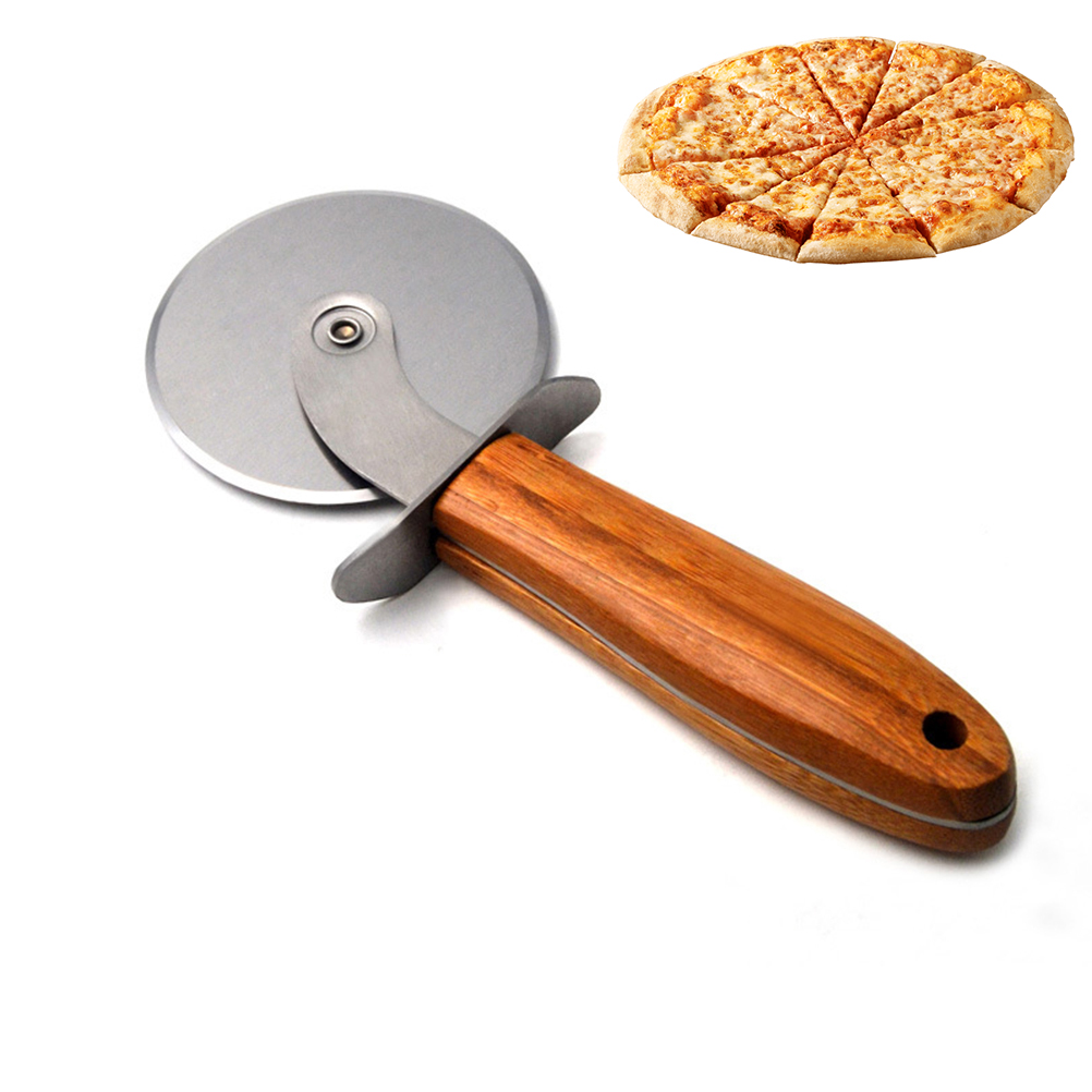 Pizzaschneiderrad Aus Edelstahl Mit Rutschfestem Holzgriff