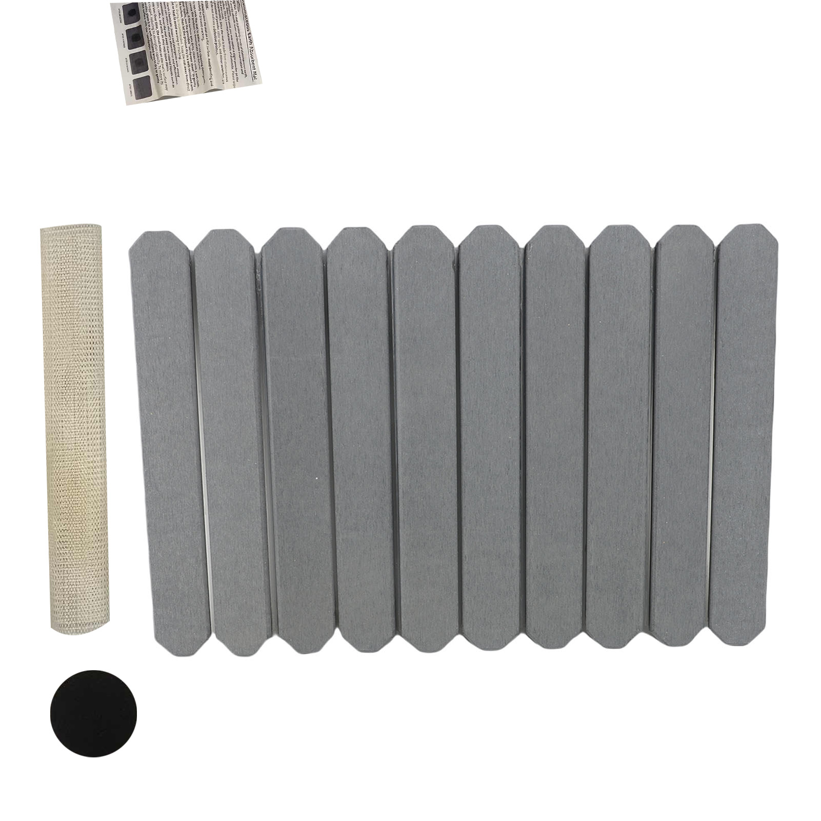 Abtropfmatte Für Geschirr, Gemüsetöpfe, Toilettenartikel, Wasserabsorbierend, Faltbar, Schnelltrocknend, Aus Kieselgur, Dunkelgrau