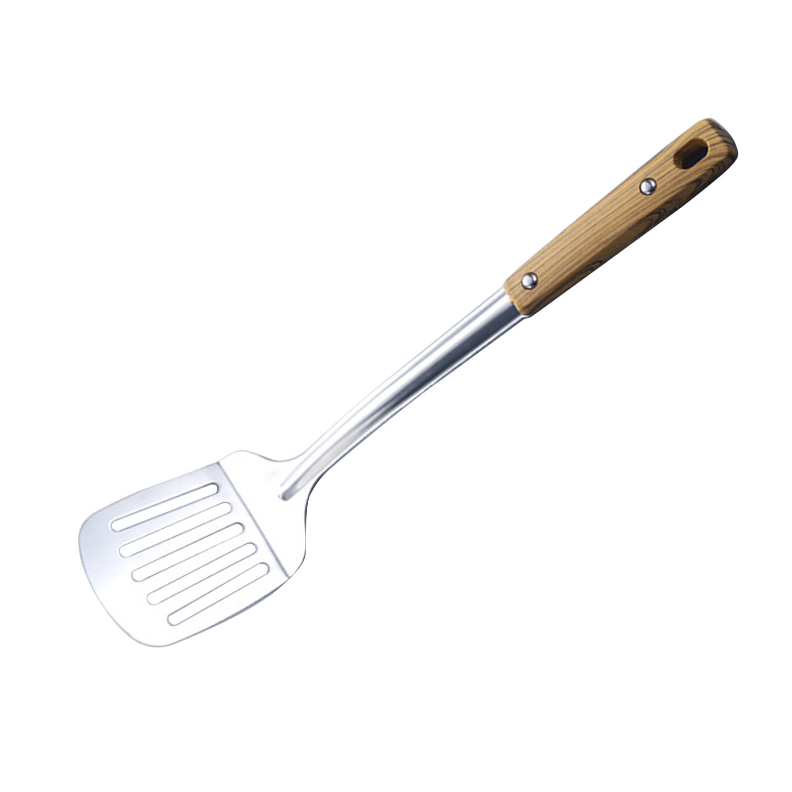 Spatel Aus Edelstahl Mit Hitzebeständigem Holzgriff, Küchenutensil.