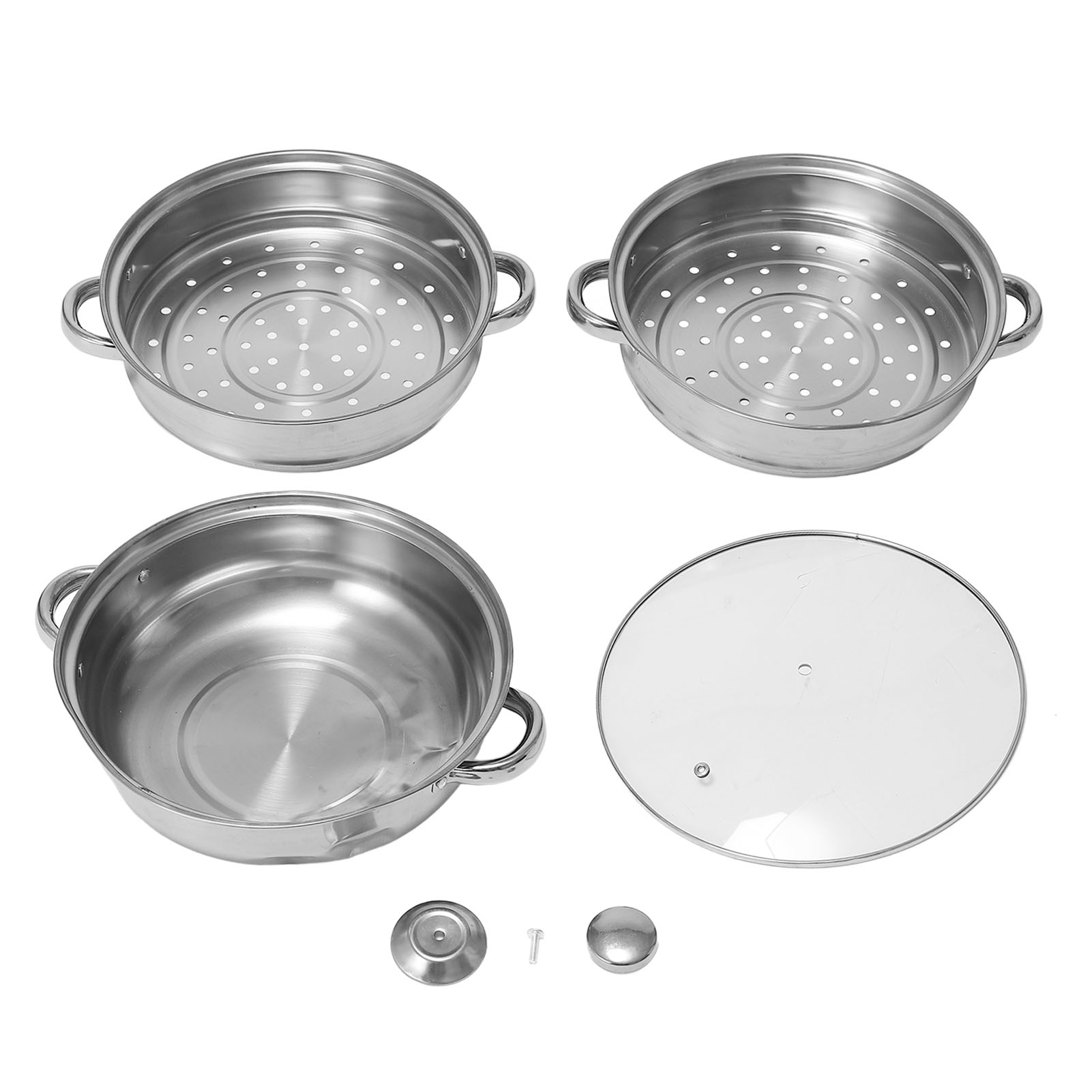 Verstärkter Edelstahl-dampfgarer, Multifunktional, Großes Fassungsvermögen Und Doppelgriff Für Den Hausgebrauch.