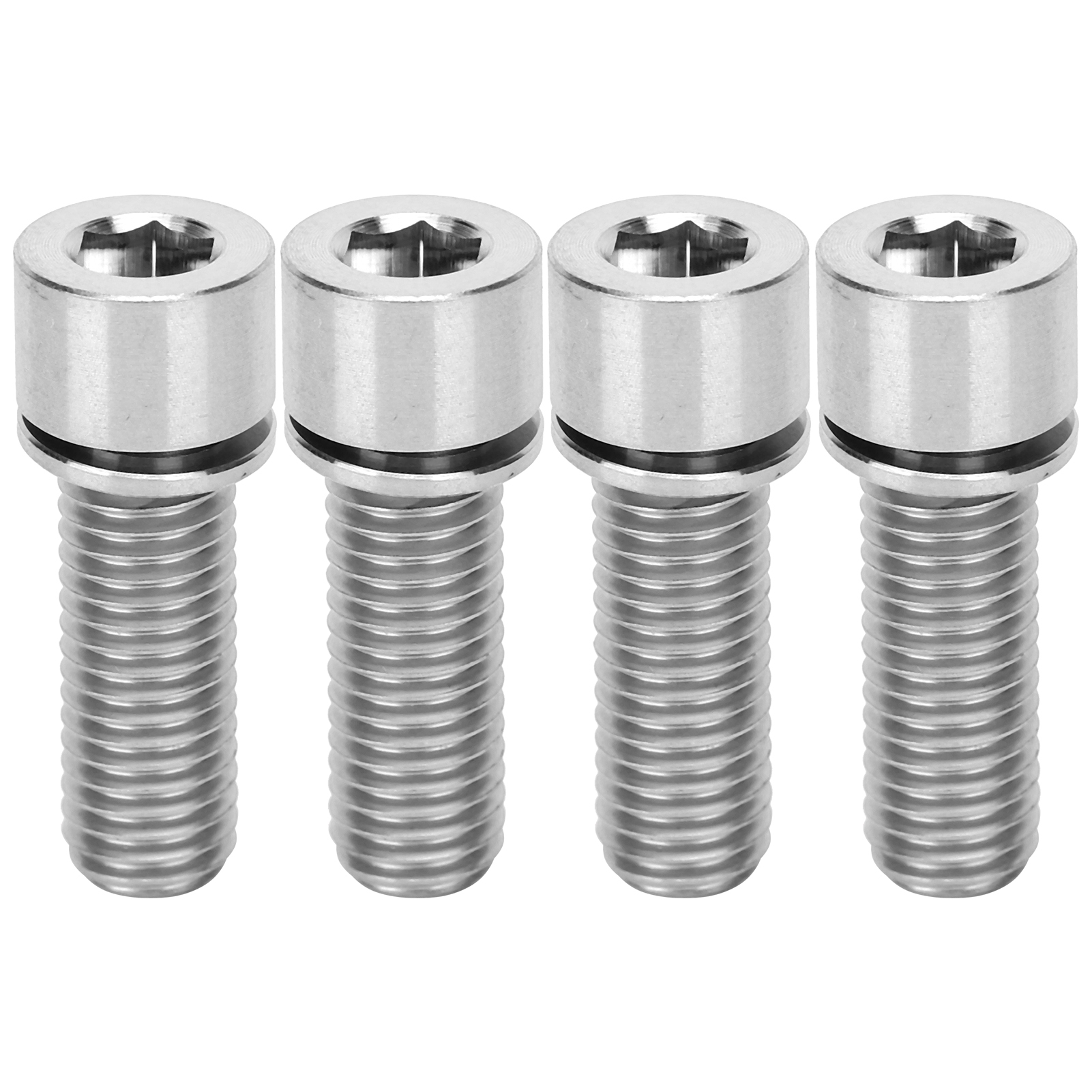 Vorbauschrauben Für Fahrräder, Fahrradschrauben Aus Titanlegierung, M7x20mm Innensechskantschrauben, Titanfarbe, 4 Stück.