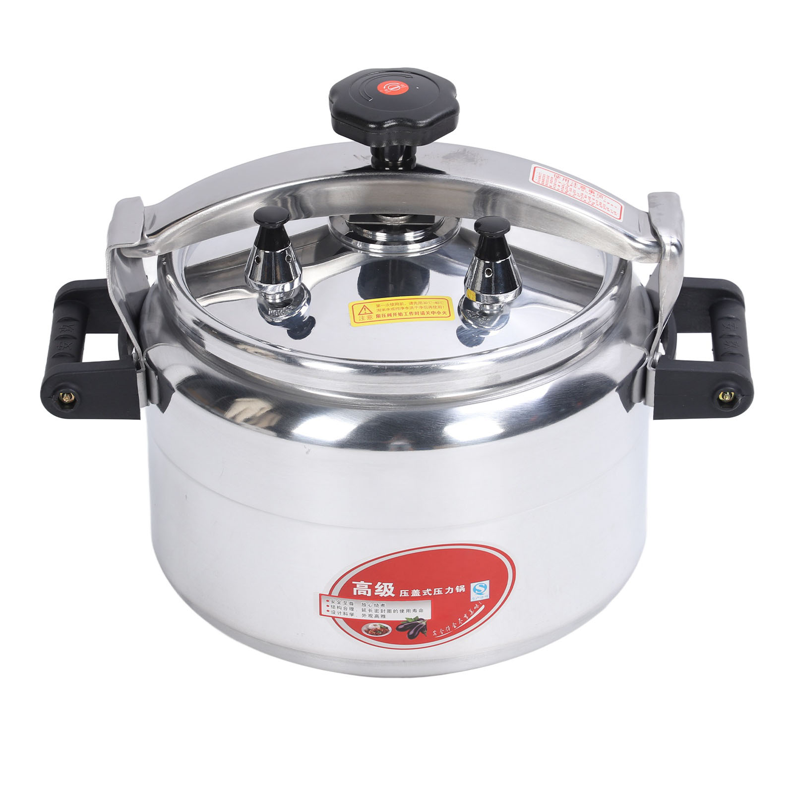Schnellkochtopf Mit Großem Fassungsvermögen (15 Liter) Und Doppelter Sicherheitsverriegelung, Aus Aluminiumlegierung, Auslaufsicher, Im Traditionellen Stil, Geeignet Für Gas- Und Induktionsherde.