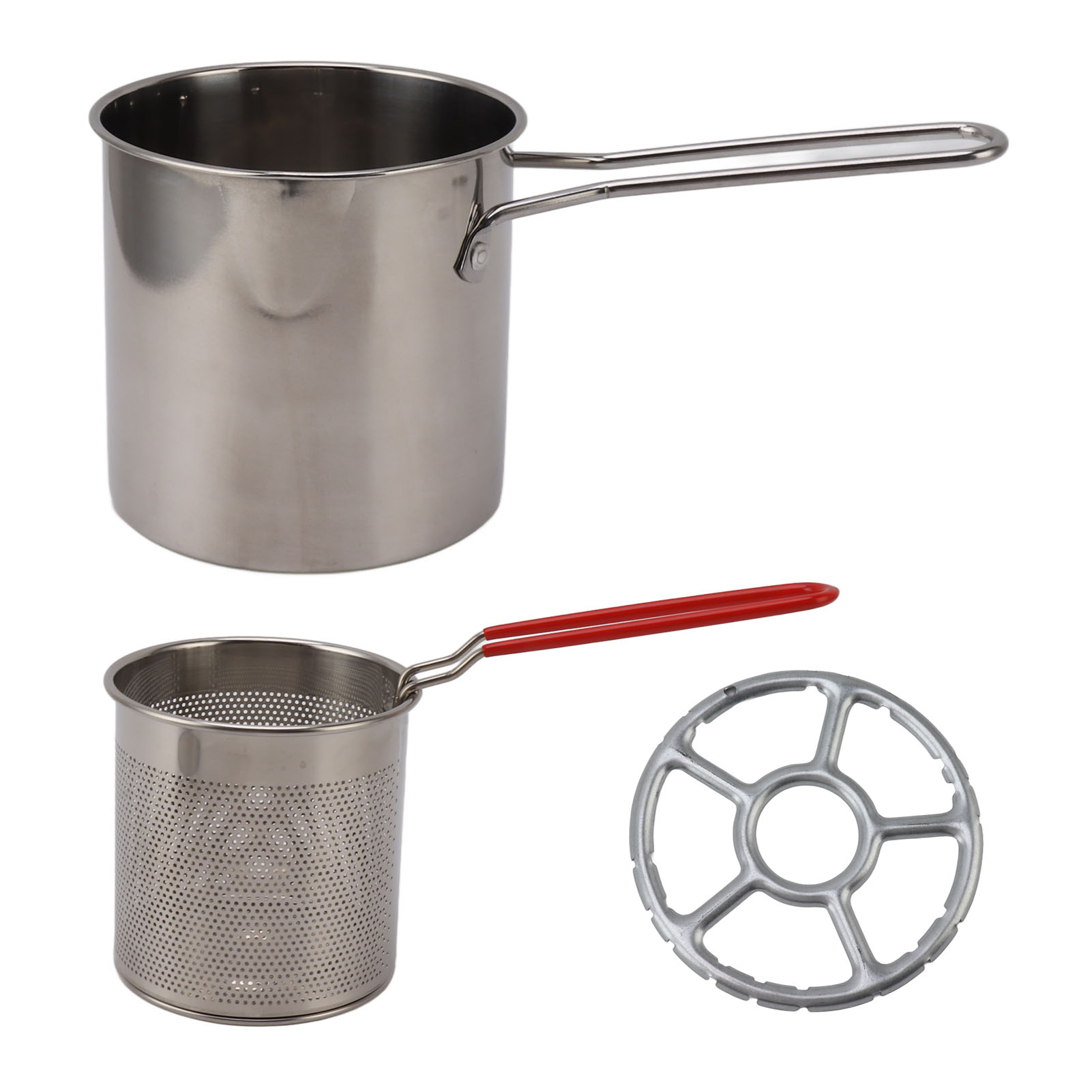 Hitzebeständige, Ölsparende, Tragbare Mini-metallbratpfanne Mit Langem Griff.