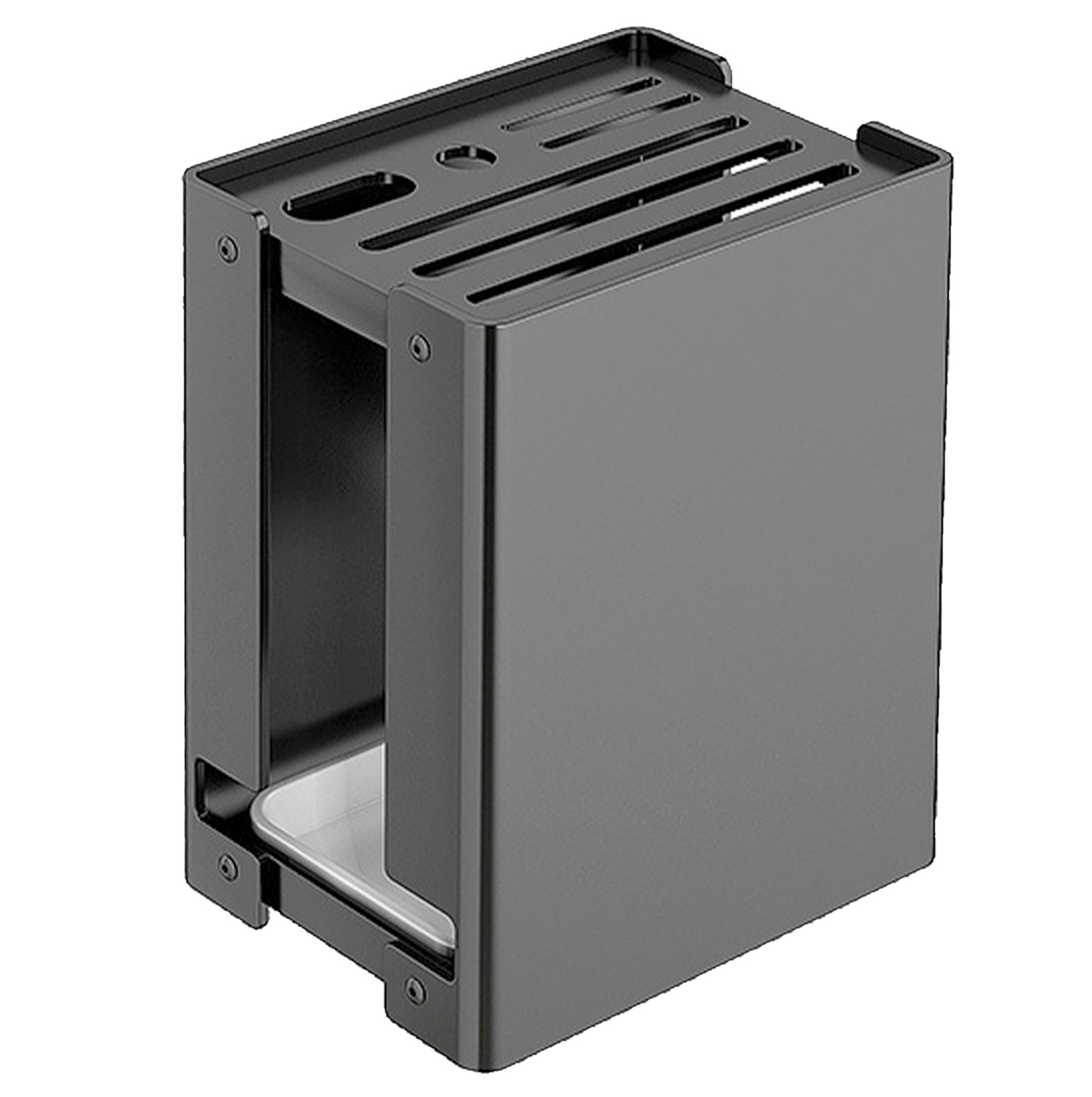 Multifunktionaler Küchenmesserhalter Mit Vertikaler Magnetischer Abtropffläche Und Praktischer All-in-one-aufbewahrung