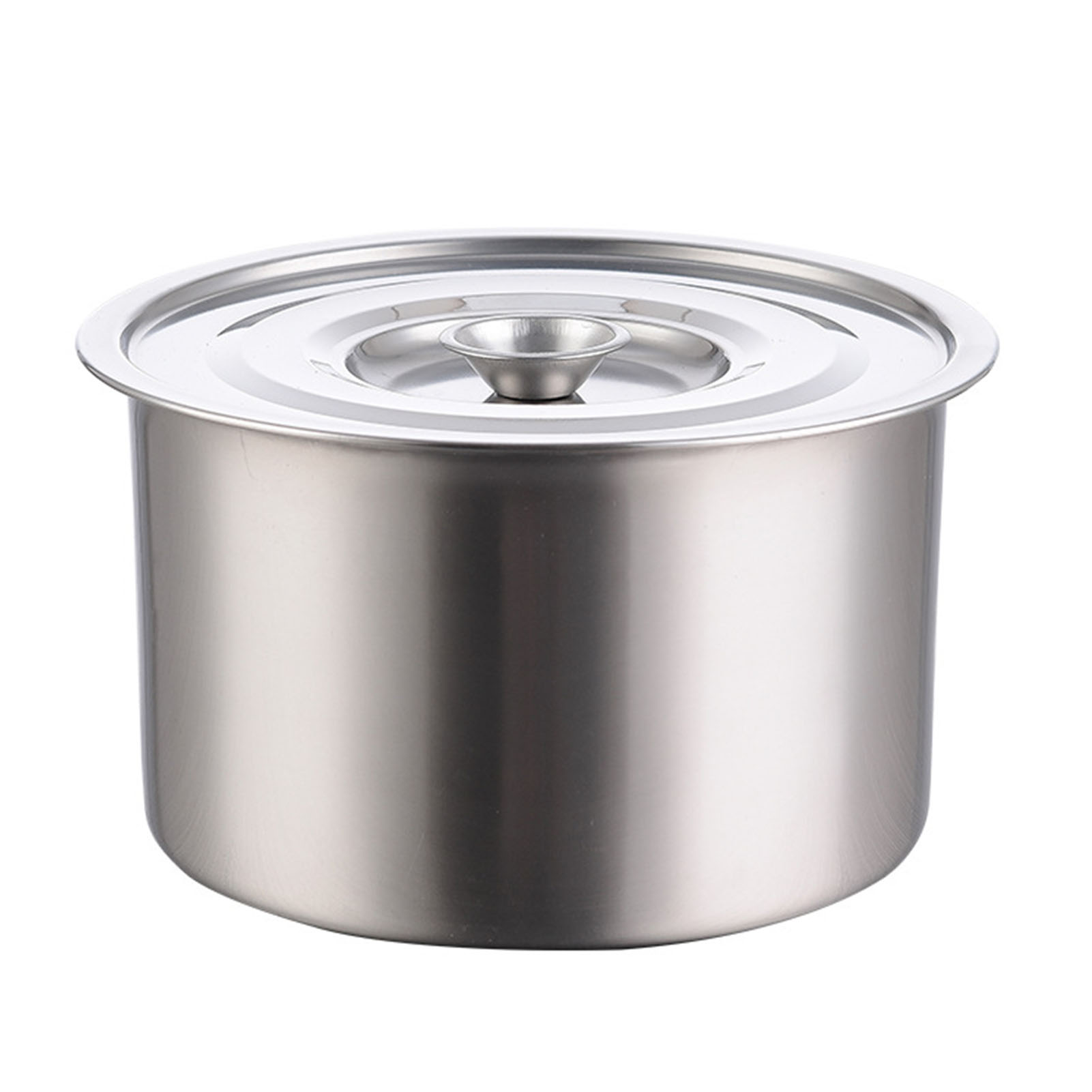 Leicht Zu Reinigender, Hitzebeständiger, Multifunktionaler Edelstahltopf Mit Deckel Suppentopf Zum Würzen Von Eiern 12 Cm / 4,7 Zoll