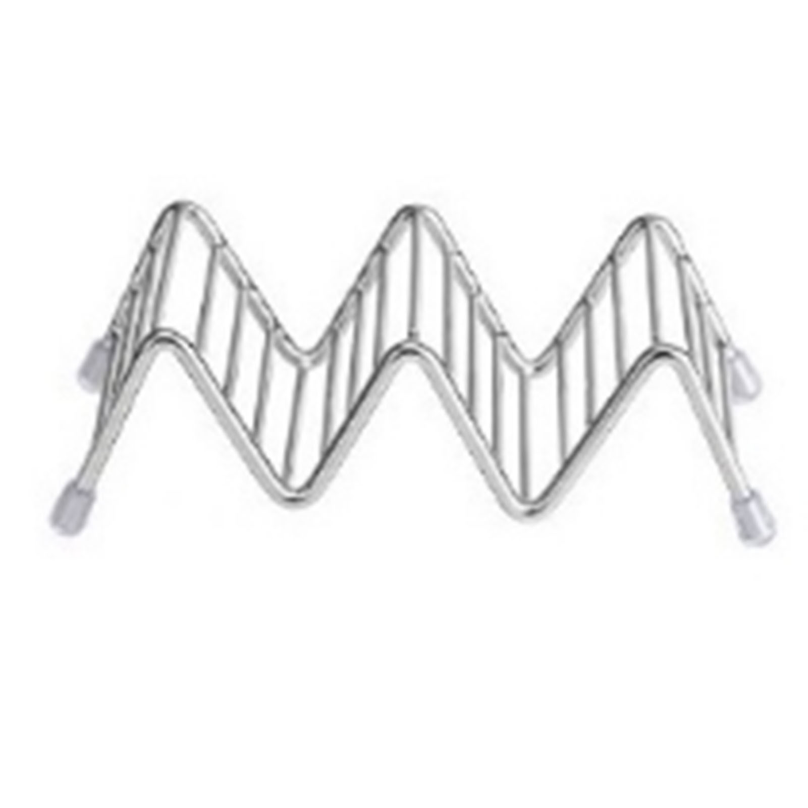 V-förmiger Taco-ständer Aus Edelstahl, Maisrollenhalter, Crêpe-ständer, Lebensmittelablage Mit 2-3 Fächern, 6,3 X 13,5 X 4,5 Cm / 2,5 X 5,3 X 1,8 Zoll