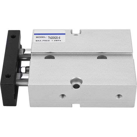 Doppeltwirkender Pneumatikzylinder Aus Aluminiumlegierung, Doppelkolbenwelle, 20 Mm Bohrungshub