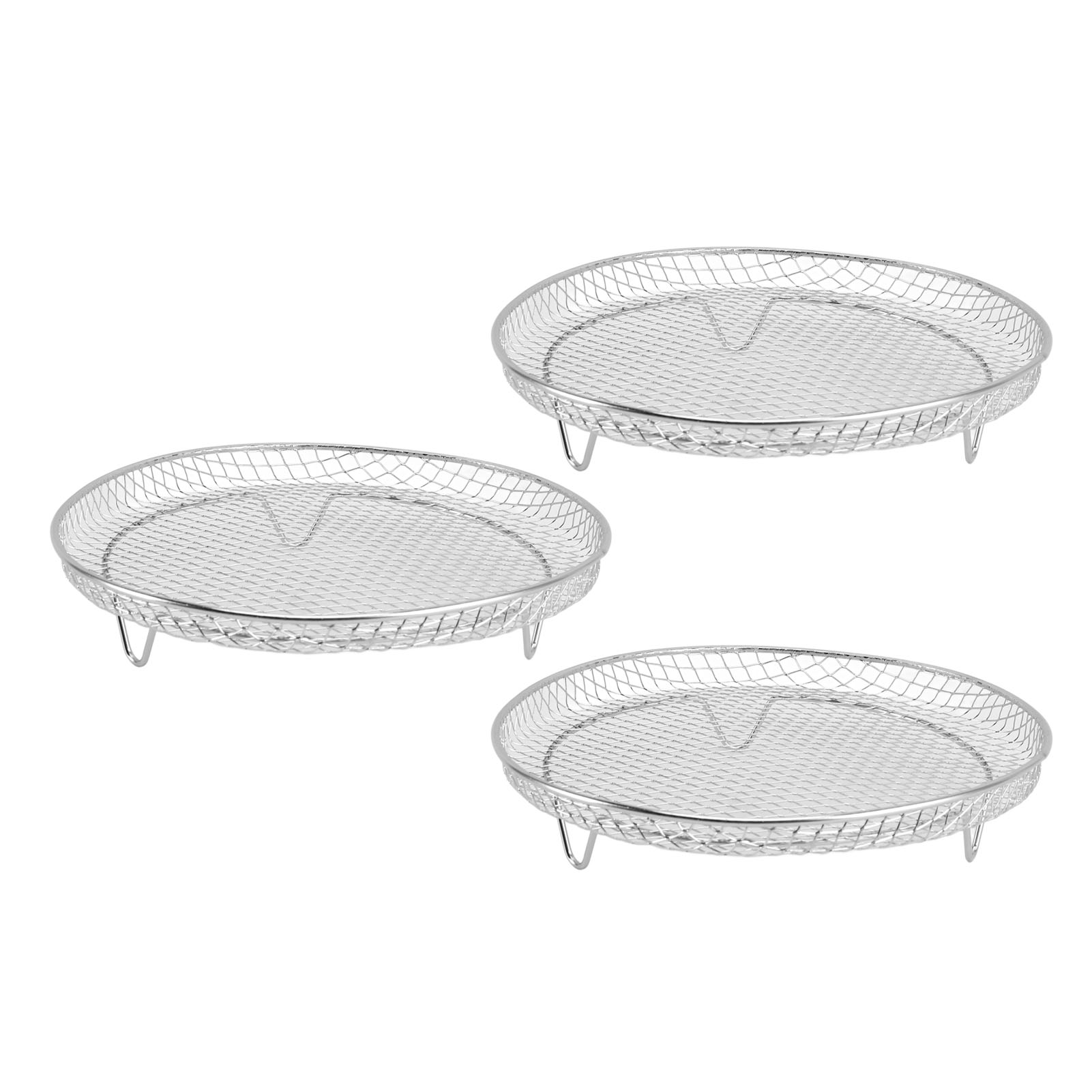 Frittierkorb-set Aus Edelstahl 304, Stapelbarer Mehrschicht-dörrautomat, 8-zoll-zubehör Für Den Runden Cosori Instant Vortex, 3-teilig