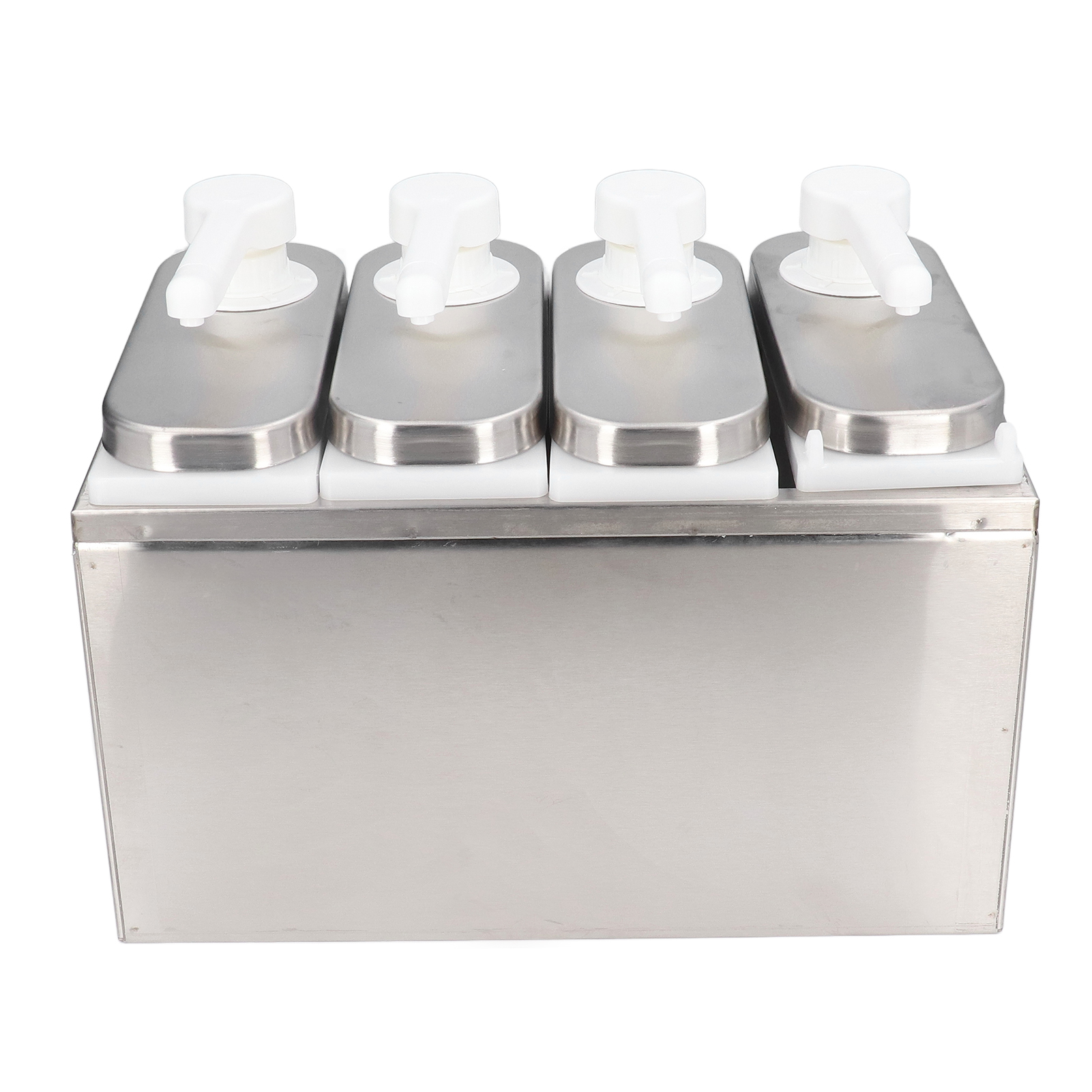 Soßenspender, Pumpe, Salat-, Marmeladen-, Gewürz-, Würzmittelspender, Quetschbehälter Mit Sockel Für Küche, Restaurant, 4 Pumpen