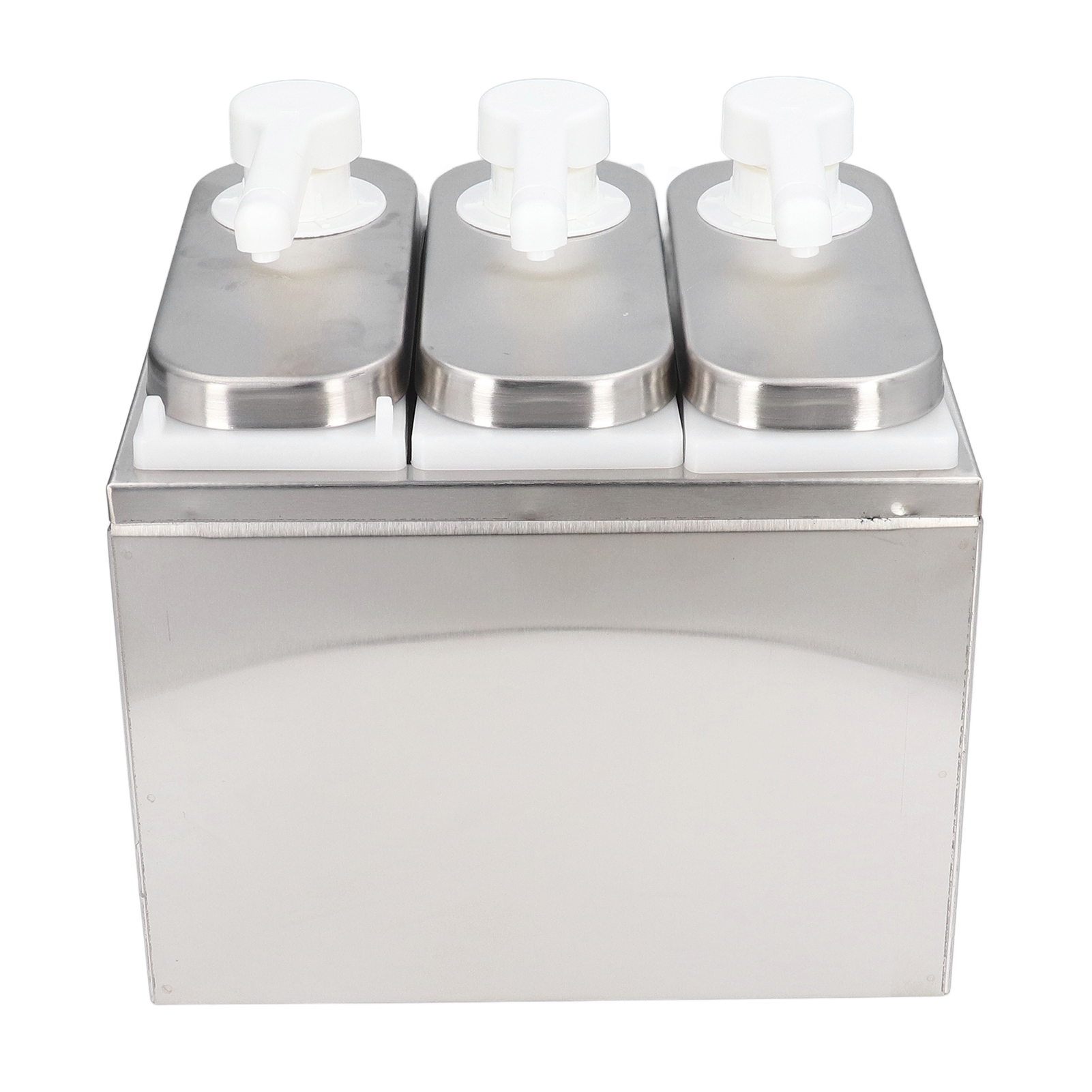 Soßenspender, Pumpe, Salat-, Marmeladen-, Gewürz-, Würzmittelspender, Quetschbehälter Mit Sockel Für Küche, Restaurant, 3 Pumpen