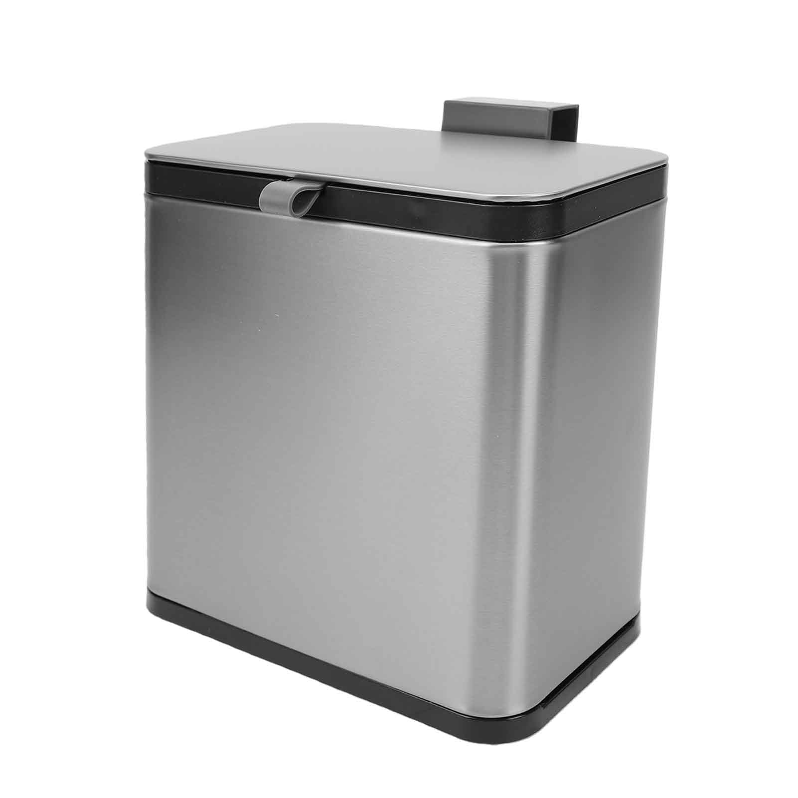 3-liter-edelstahl-abfalleimer Mit Deckel, Kompakt, Platzsparend, Tierfreundlich, Deckel Mit Soft-close-funktion, Herausnehmbarer Inneneimer Für Küche, Bad Und Wohnmobil