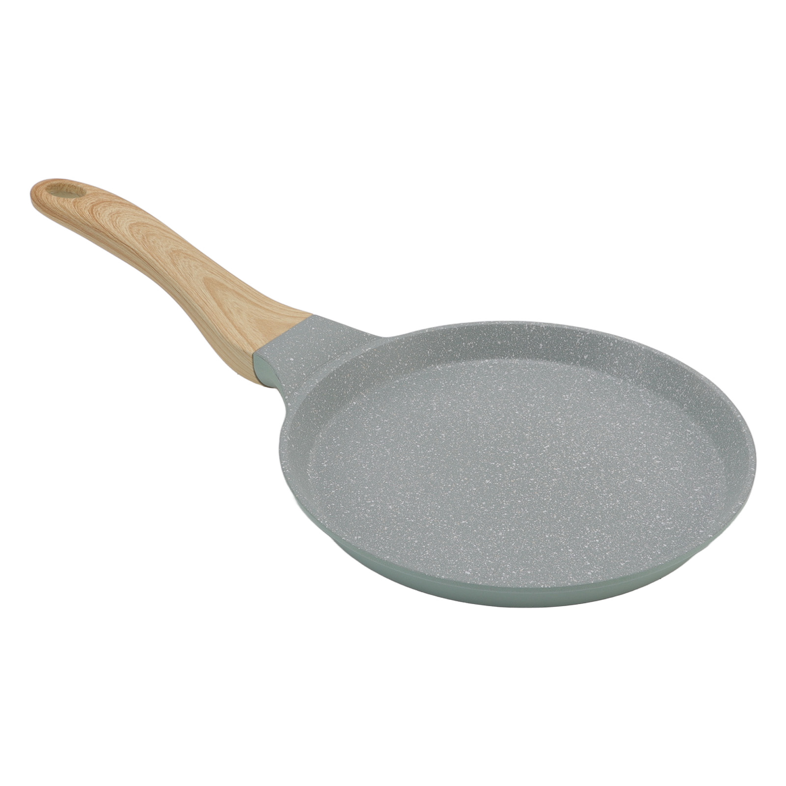 Antihaft-bratpfanne Aus Hellgrüner Aluminiumlegierung Mit Ergonomischem Griff, 28 Cm/11 Zoll