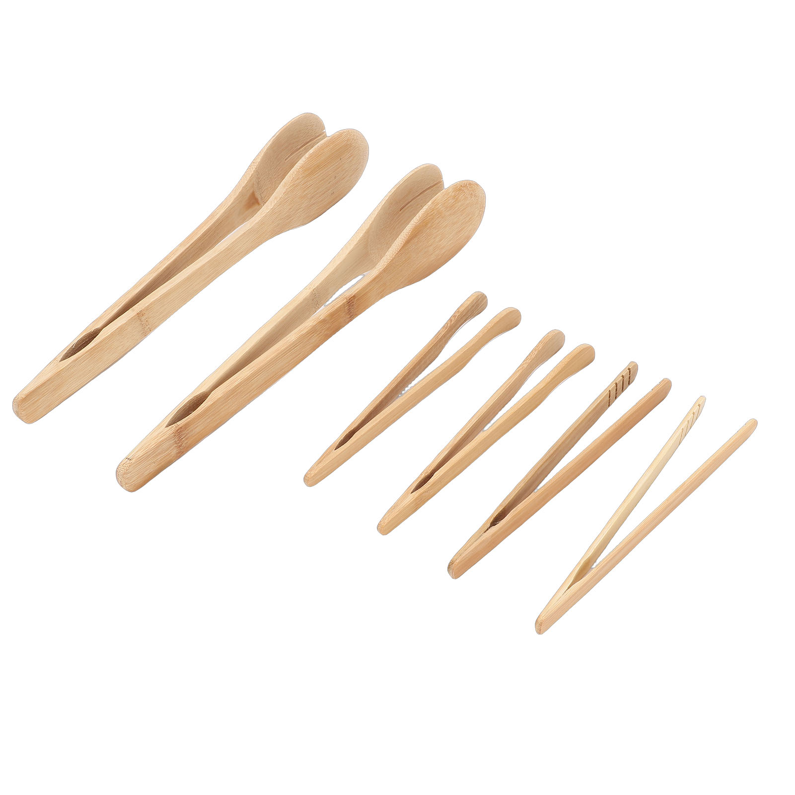 Wiederverwendbare Mehrzweck-holzzange, Küchenutensil Zum Aufnehmen Von Käse, Salat, Obst, Brot, 6 Stück