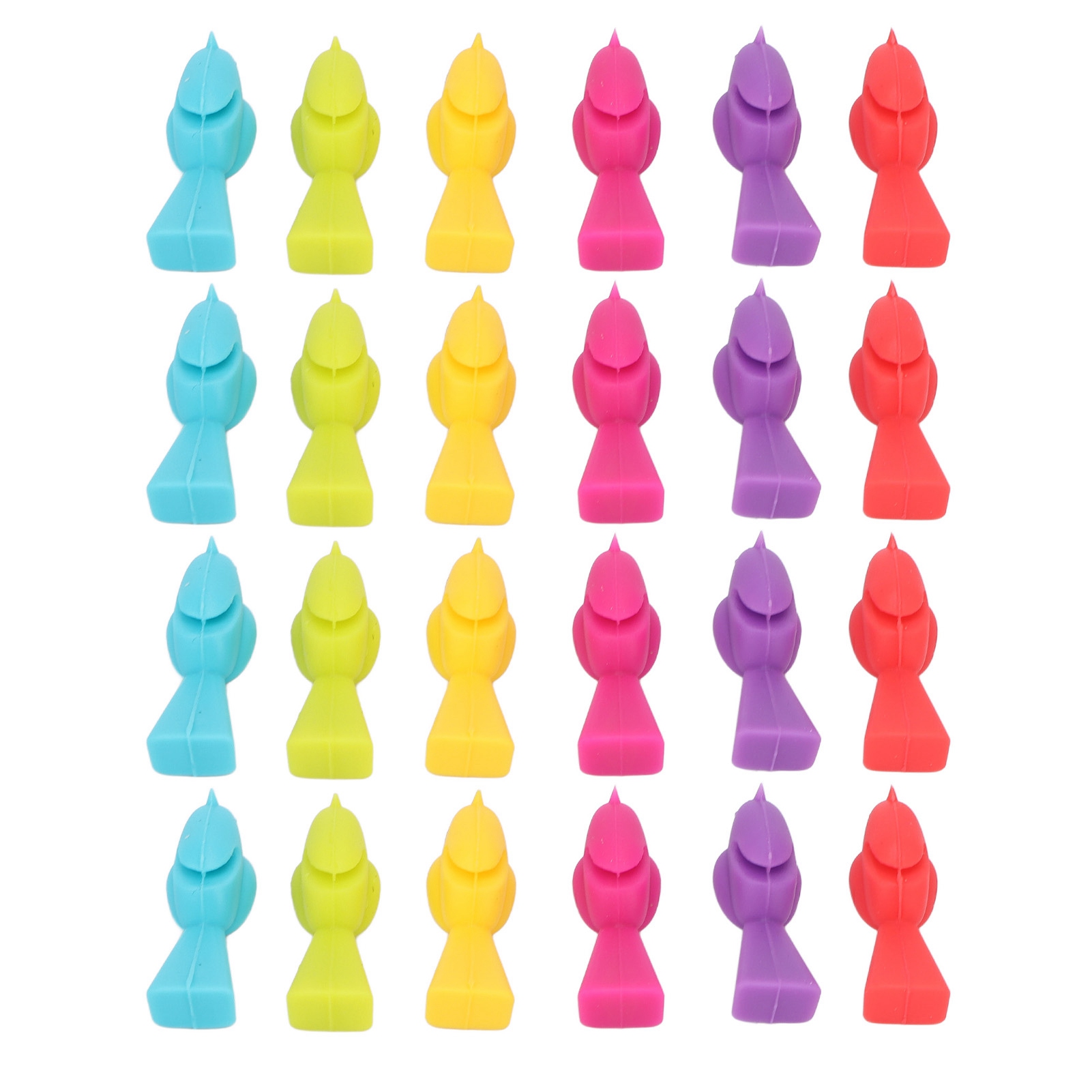 4 Sets Silikon-weinbecheretiketten, Wiederverwendbare, Vogelförmige Trinkglas-kennzeichnungen Für Partys In Bars