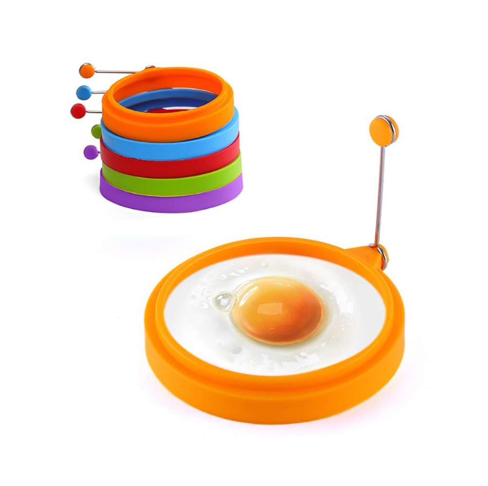 Antihaftbeschichtete Silikon-eierringe, 5 Stück, Perfekt Für Pfannkuchenformen, Frühstückssandwiches Und Als Küchenhelfer.