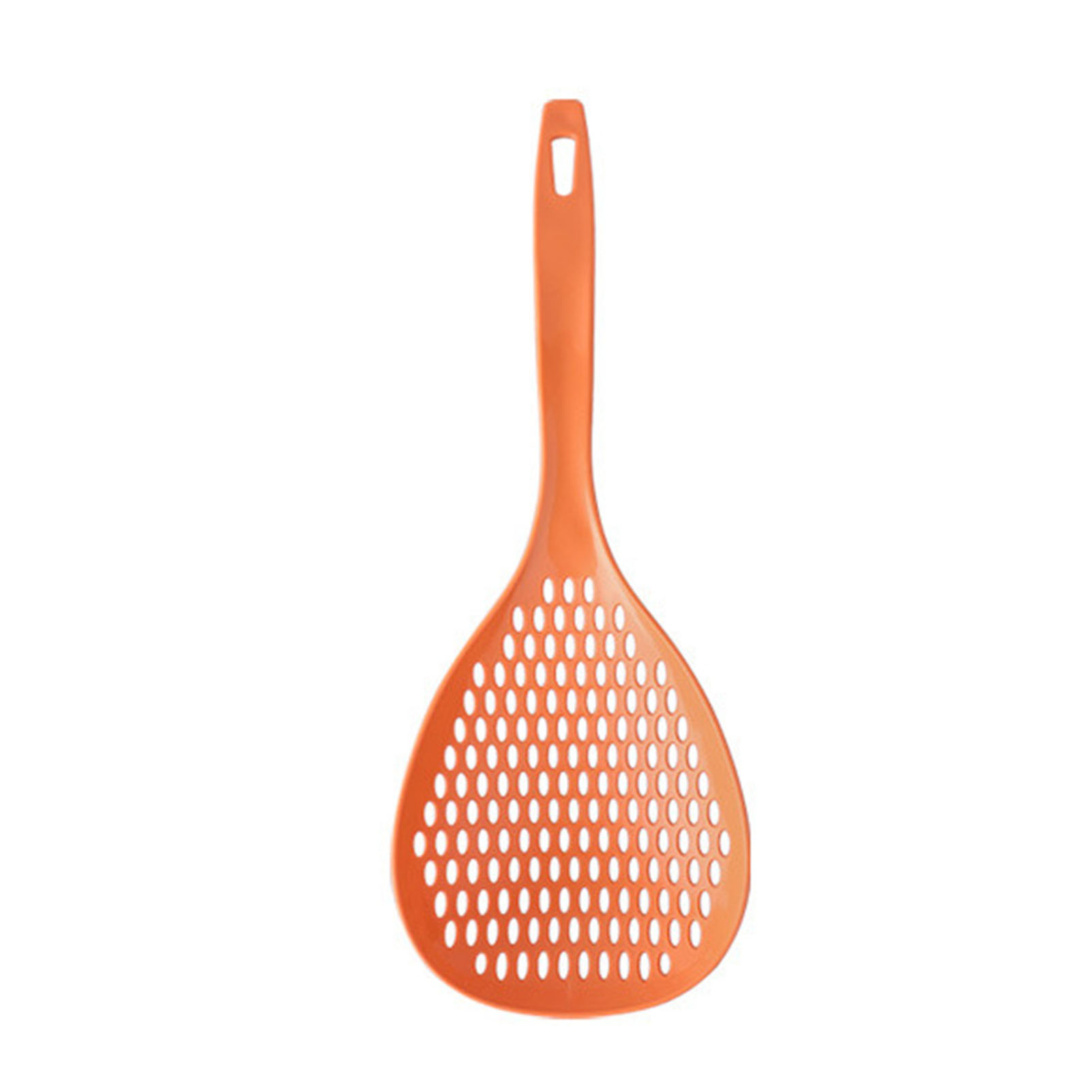 Hitzebeständiger Schaumlöffel Aus Kunststoff, Langer Griff, Multifunktionaler Schaumlöffel Im Japanischen Stil, Küchenutensil, Orange