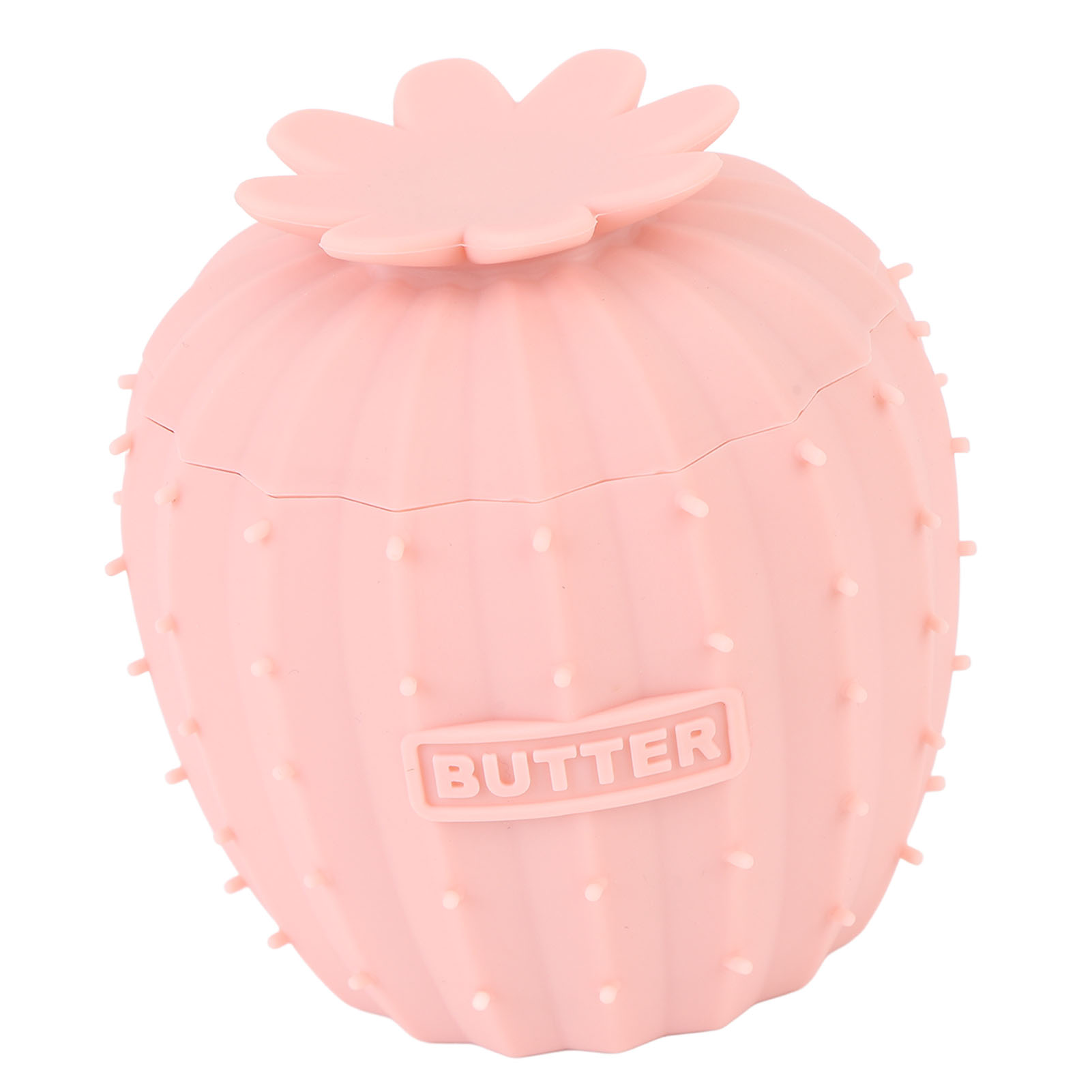 Butterdose Mit Deckel, Hitzebeständig, Mit Wasserlinie, Aus Silikon, Für Die Küche, Rosa Farbe.