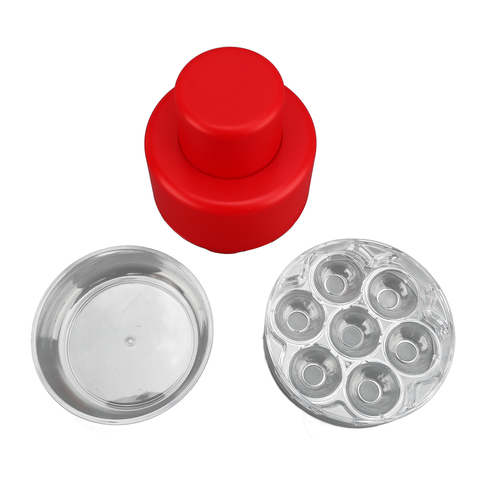 Multifunktionaler Kirschentkerner Mit 7 Löchern Und Schnellverschlusssystem, Multifunktionales Küchengerät Zum Entfernen Von Kirschkernen, Rote Farbe.