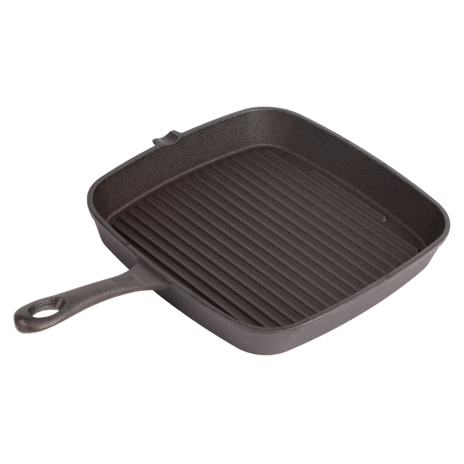 Grillpfanne Mit Antihaftbeschichtung, Hitzebeständigem Griff, Schneller Wärmeleitung, Eisenrillen, Ideal Zum Braten Von Steaks In Der Heimischen Küche, 24 Cm.