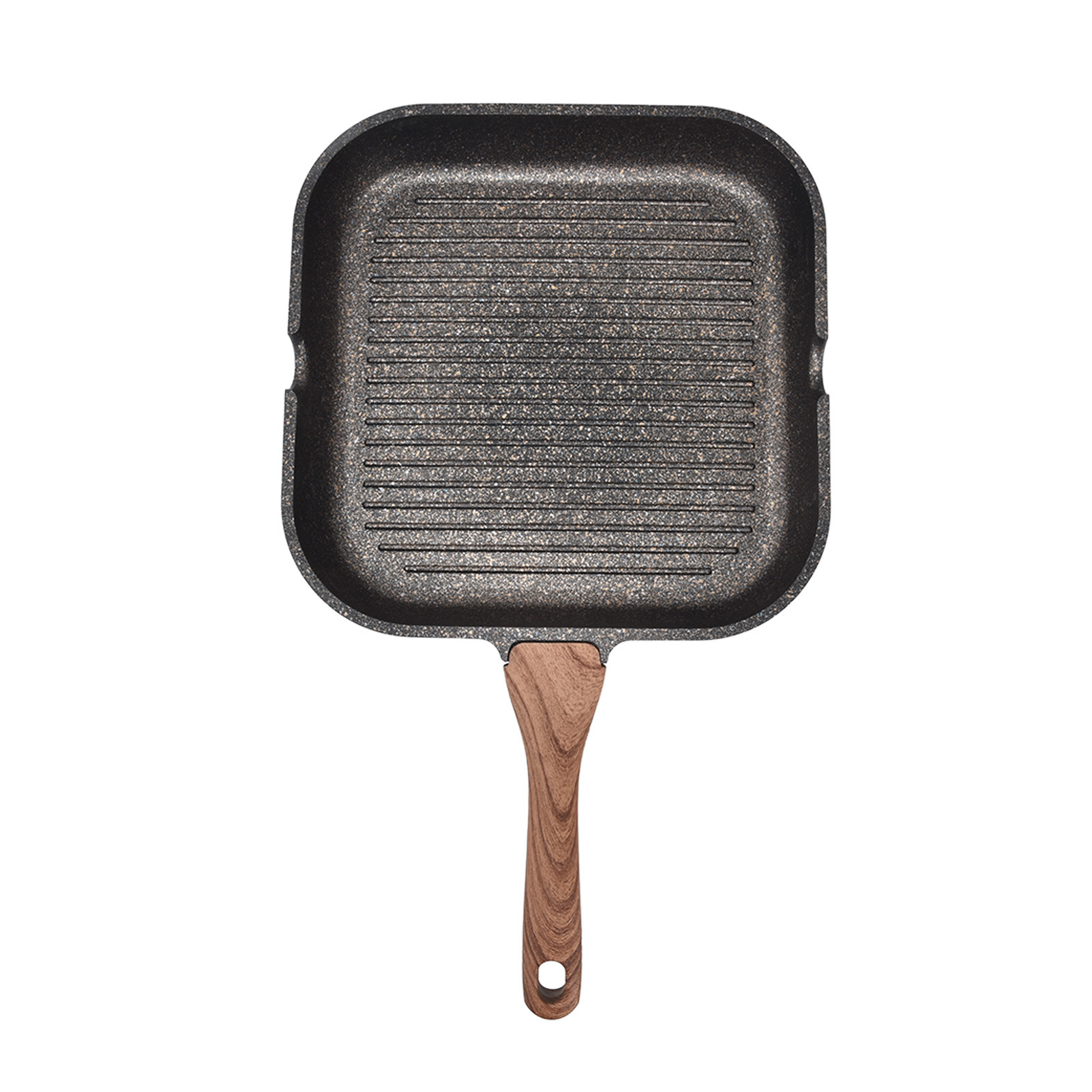 Kochfeld-grillpfanne, Quadratische Aluminium-induktions-steakgrillplatte, Haushaltsherd, 24 Cm Speck- Und Zwiebelpfanne