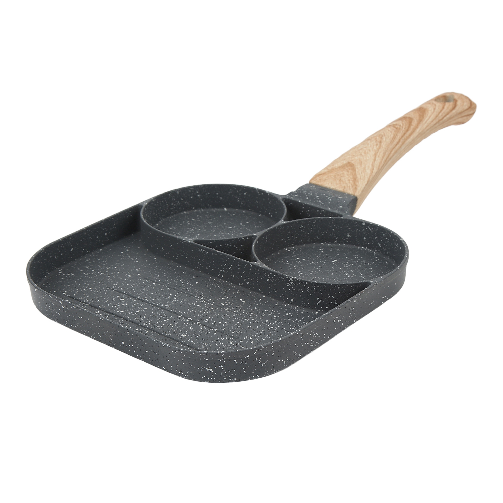 Eierburger-pfanne Mit 3 Fächern, Antihaft-grillplatte Zum Braten Von Tortillas, Ideal Für Die Heimische Küche.