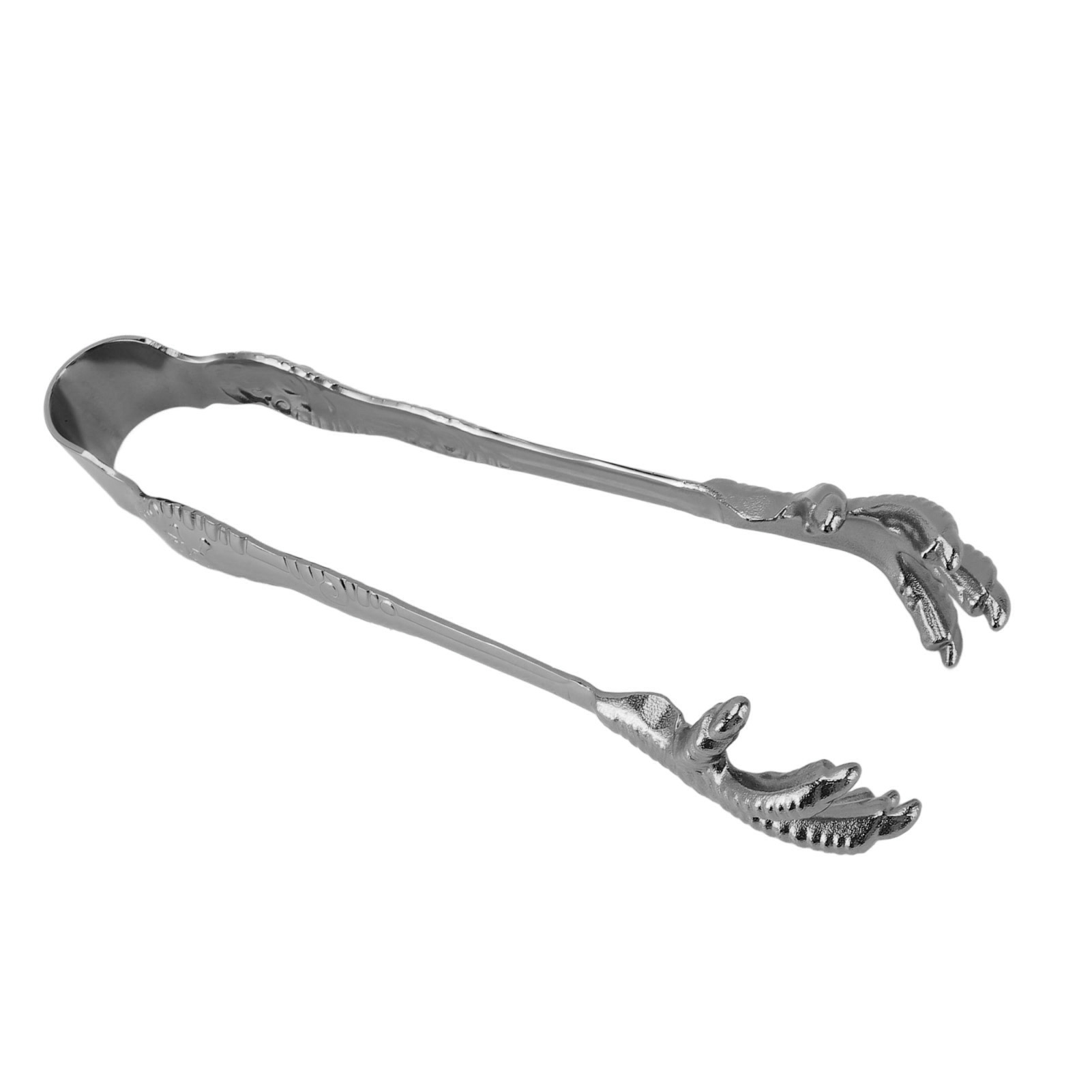 Handpolierte, Klauenförmige Eiszange Aus Edelstahl In Adlerform, Ideal Für Bars Und Den Heimgebrauch, Mit Schwarzer Oberfläche.
