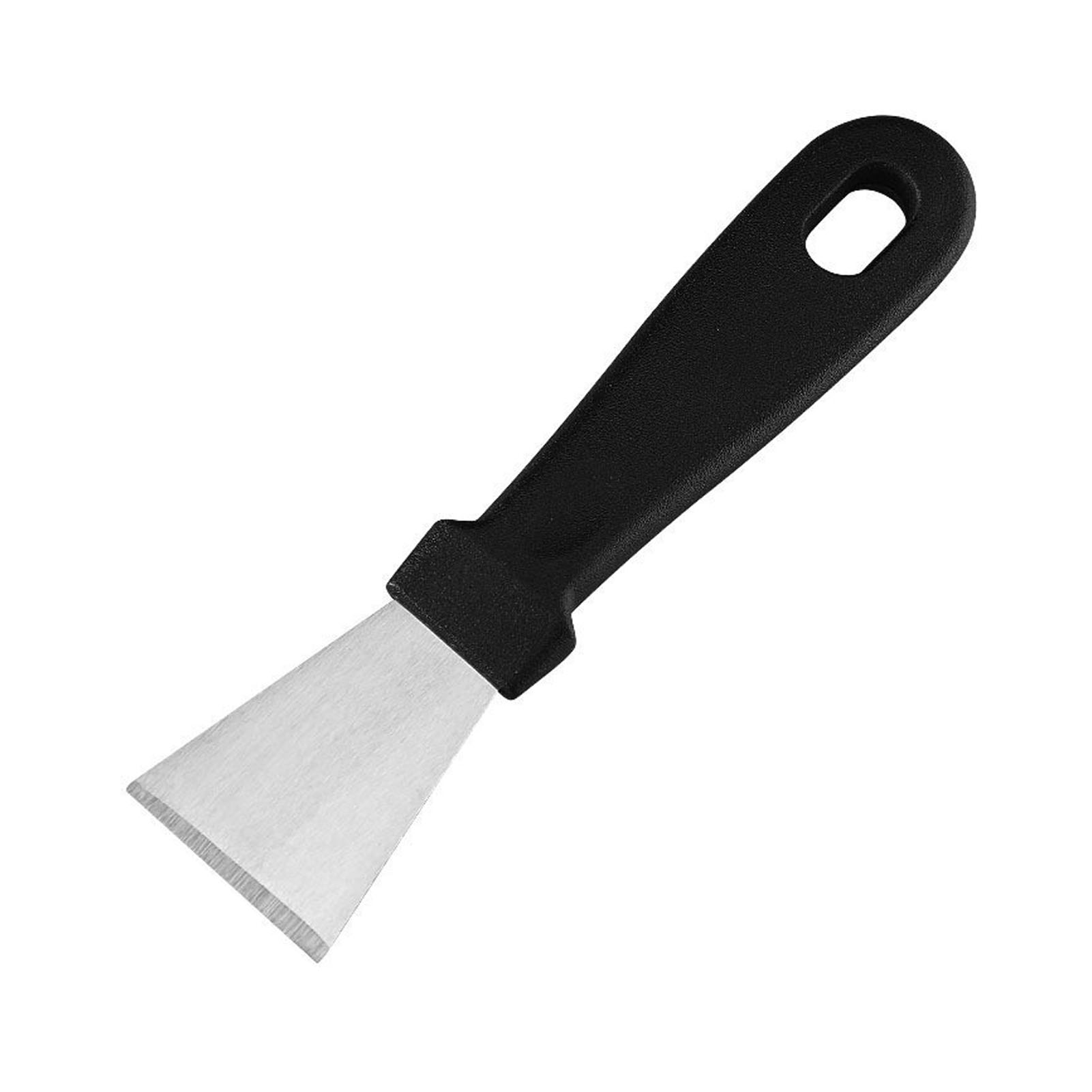 Küchenspatel Aus Edelstahl, Öl- Und Dampfschaber, Kühlschrank-abtauer, Eiskratzer Für Den Hausgebrauch, Große Ausführung, Schwarz (gerader Löffel), 33 G / 1,2 Oz