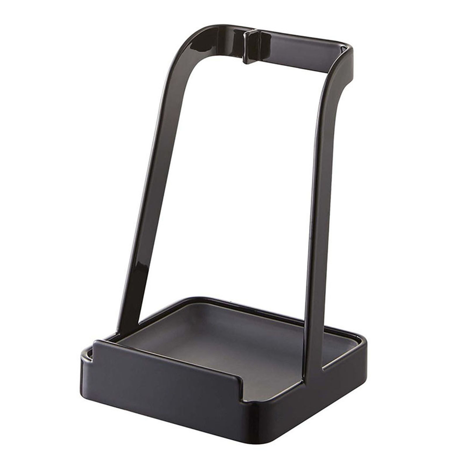 Küchendeckelablage, Kippbar, Rutschfest, Mit Ablage Für Wasser, Topfdeckel Und Schöpfkellen, Schwarz