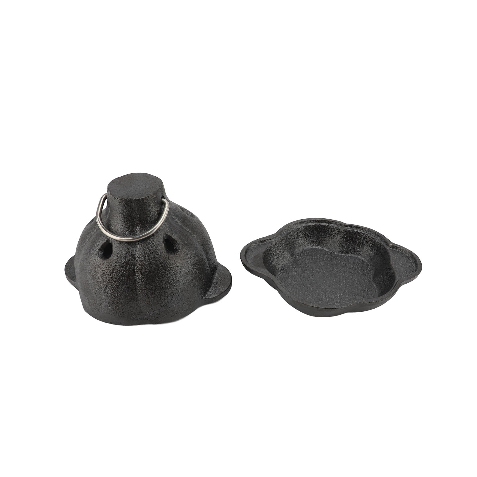 Vorgebrannter Knoblauchbräter Mit Deckel Aus Gusseisen Zum Kochen Von Kartoffeln, Geeignet Für Backofen, Grill Und Außengrill.
