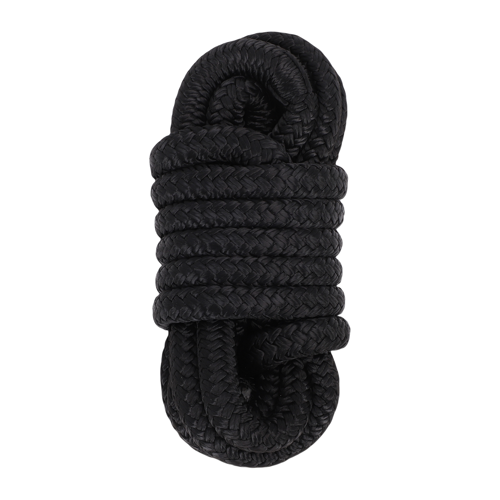 Bootsanlegeleine, Doppelt Gewebtes Nylonseil Zum Festmachen Mit 12-zoll-schlaufe, Hochfeste, Seewasserbeständige Festmacherleine, 1/2 Zoll X 15 Fuß, Schwarz.