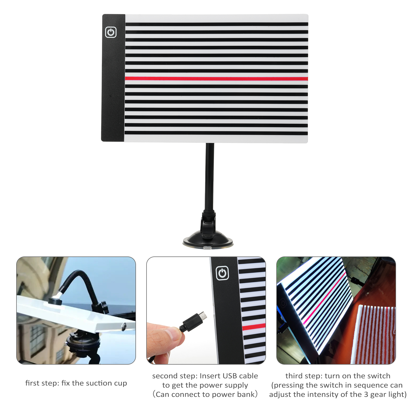 Led-reflektor-linienpanel-licht Lackloser Dellenfinder Lampe Autoreparaturzubehör Detektor Für Karosserie 2415 Cm/9,455,9 Zoll.