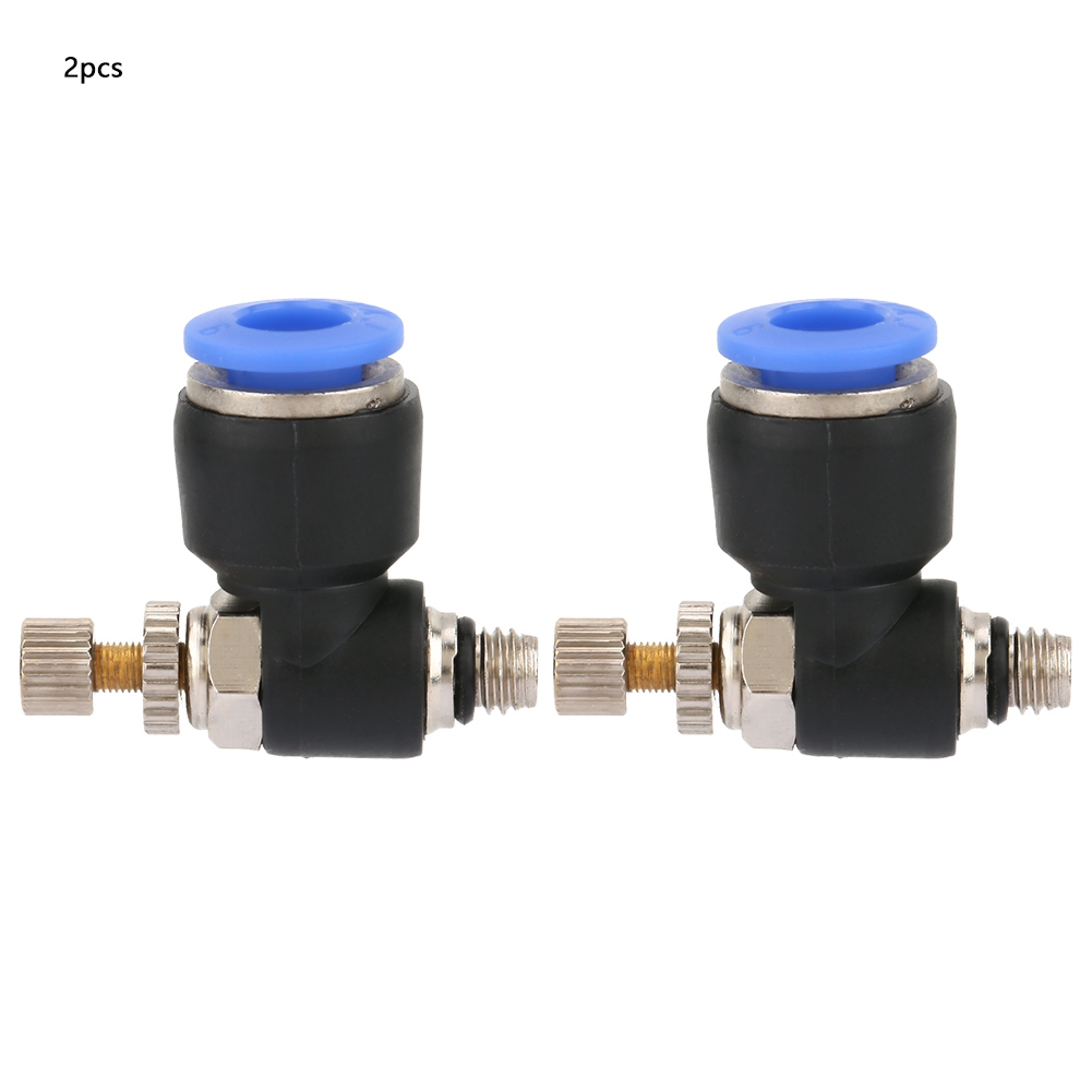 2 Stück Luftstrom-geschwindigkeitsregler-schlauch Pneumatische Anschlussventilregler (sl6-m5).