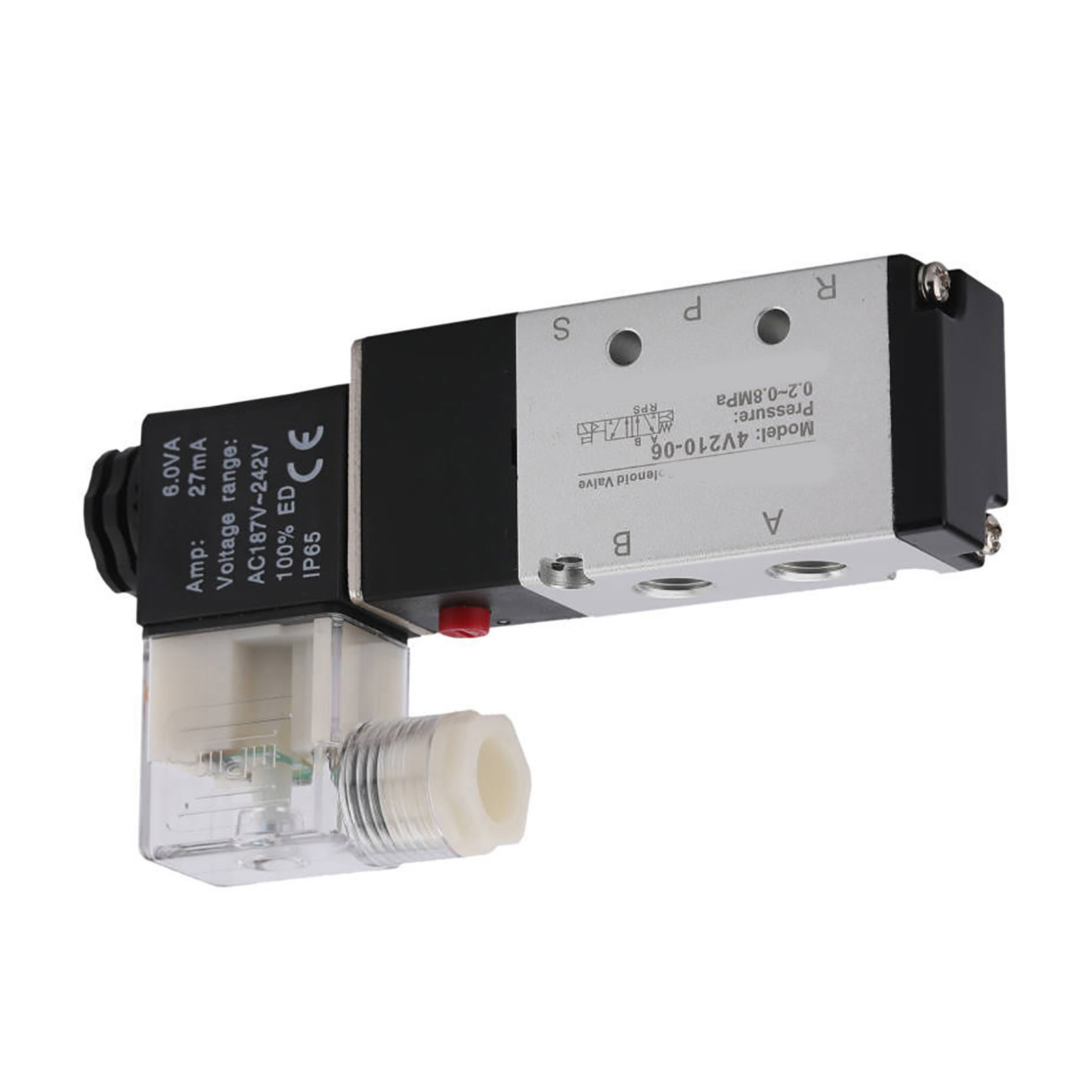Pneumatisches 2-positionen-5-wege-magnetventil Aus Aluminiumlegierung, Verschleißfest, Ersatzteil 4v210 06 Ac220v.