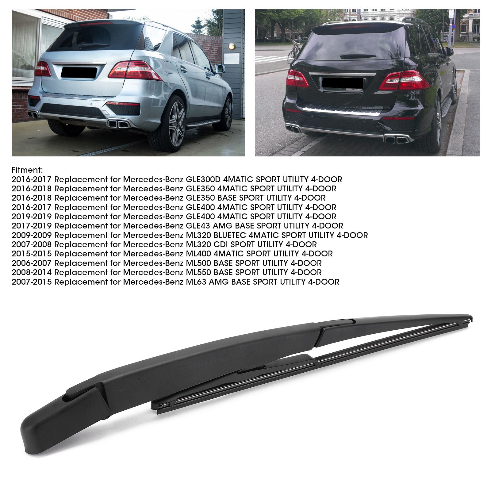 Ersatz-heckscheibenwischerarmblatt Für Mercedesbenz W166 W164 Ml350 Ml500, A1648200744.