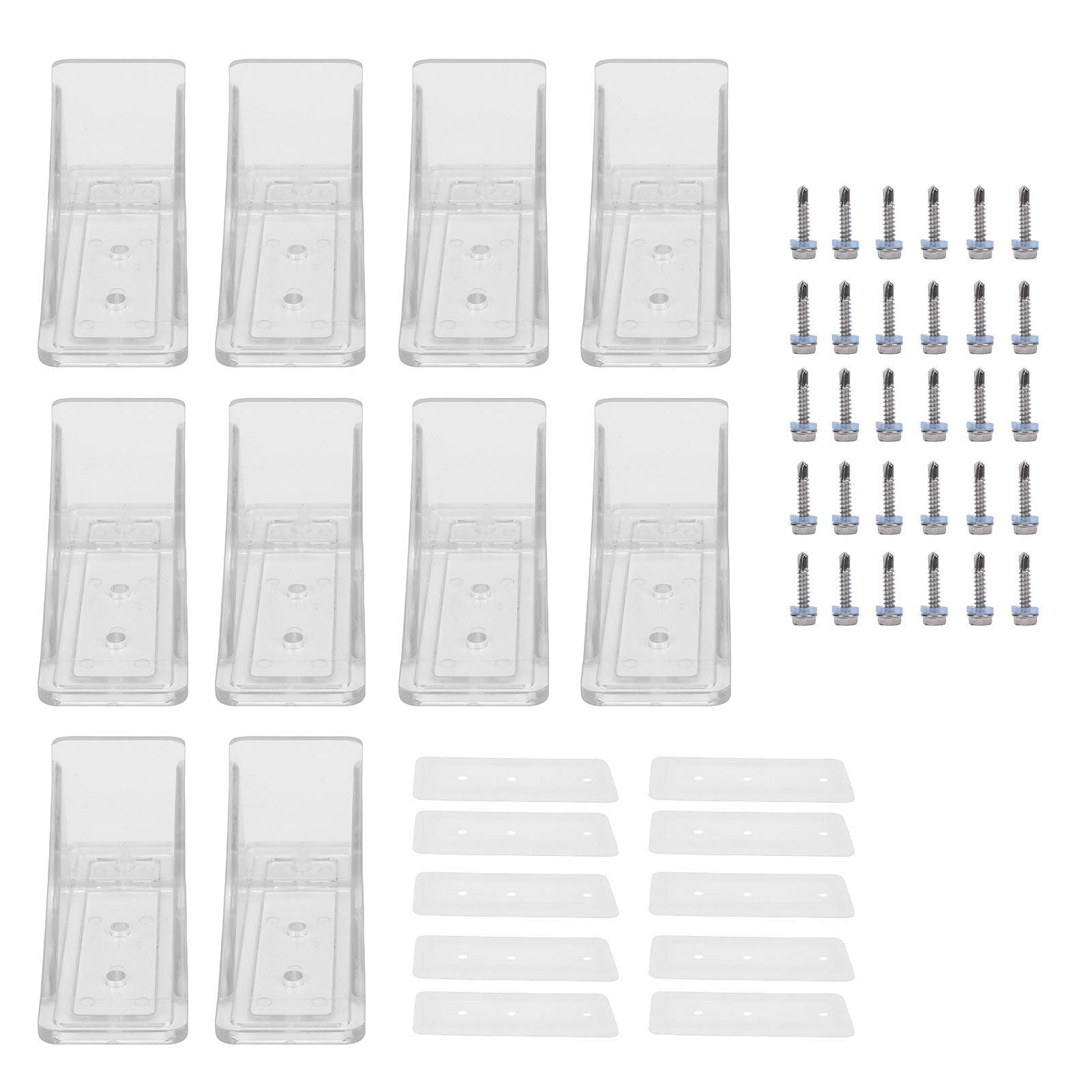 Schneefang Für Metalldächer, Mit Dichtungsscheiben, Schrauben Und Dachstoppern Für Wohnmobile Und Anhänger, Transparent, 10er-packung.