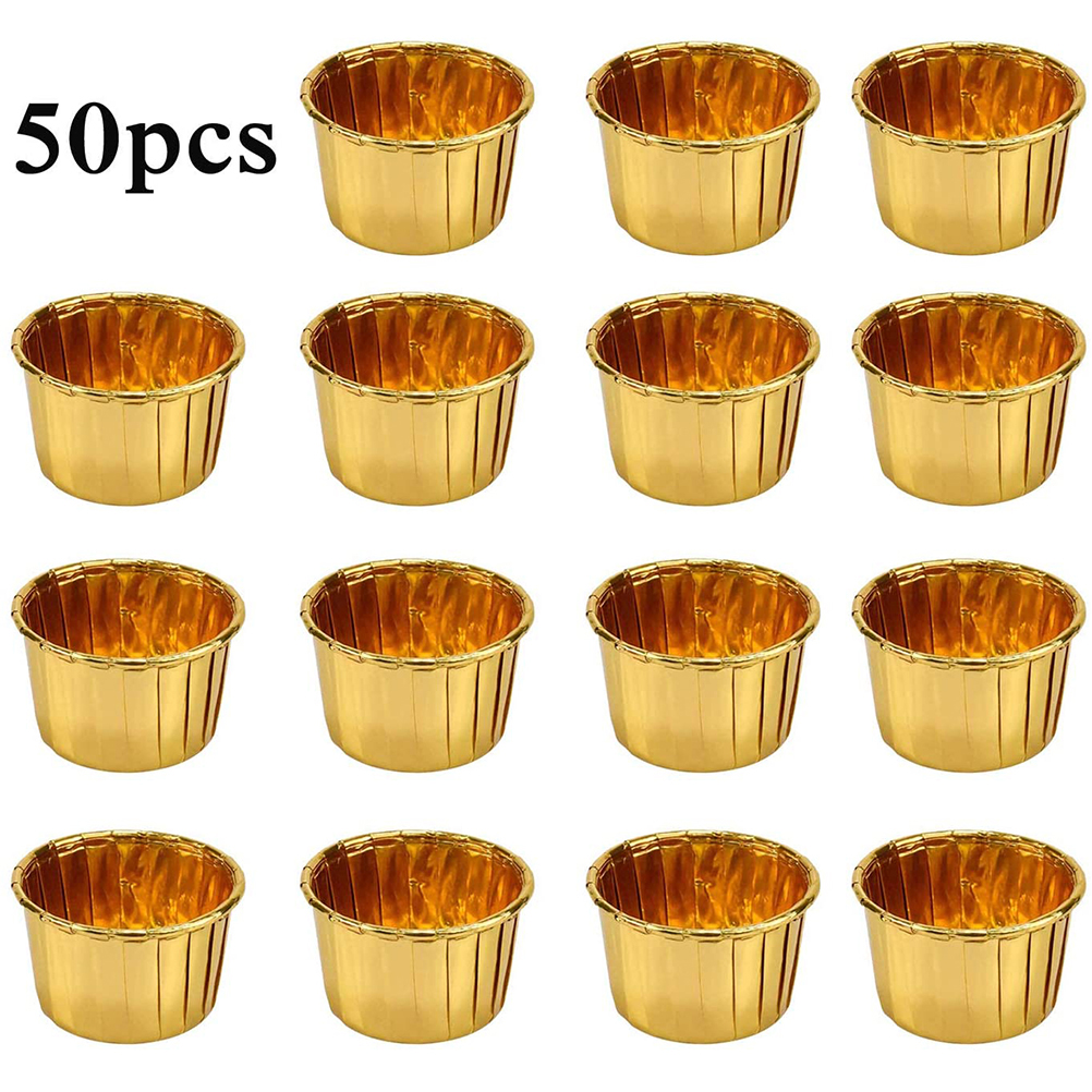 Backformen Aus Aluminium, 50 Stück, Cupcake-boxen, Mini-formen Und Muffins Für Hochzeiten, Partys Und Feiern