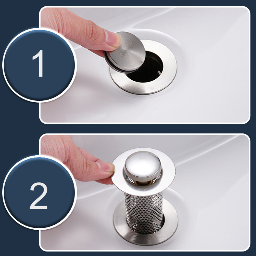 Universeller Spülbeckenstöpsel Mit Sieb, Badezimmer, Elastische Kupferkerne, Abflusssieb