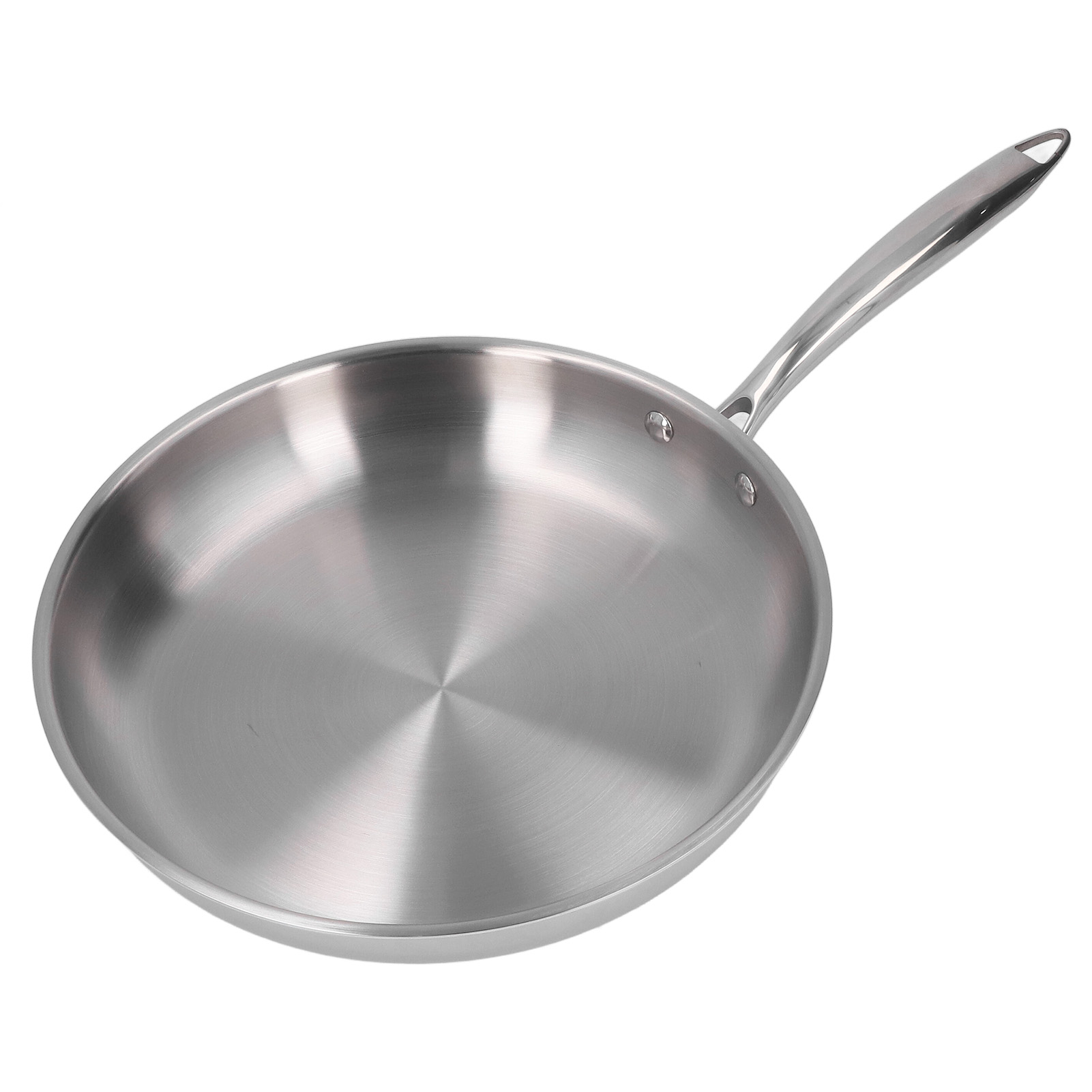 Dicke, Unbeschichtete, Dreilagige Bratpfanne Aus Edelstahl 304, Ideal Zum Zubereiten Von Tortillas, 30 Cm (11,81 Zoll)
