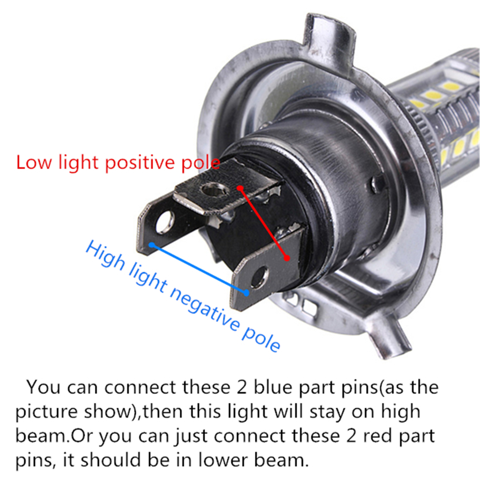 H4 9003 Hb2 80w 8000lm 8000k Led Scheinwerferlampen-set Nebelscheinwerfer Abblendlicht Hell 1 Stück/2 Stück.