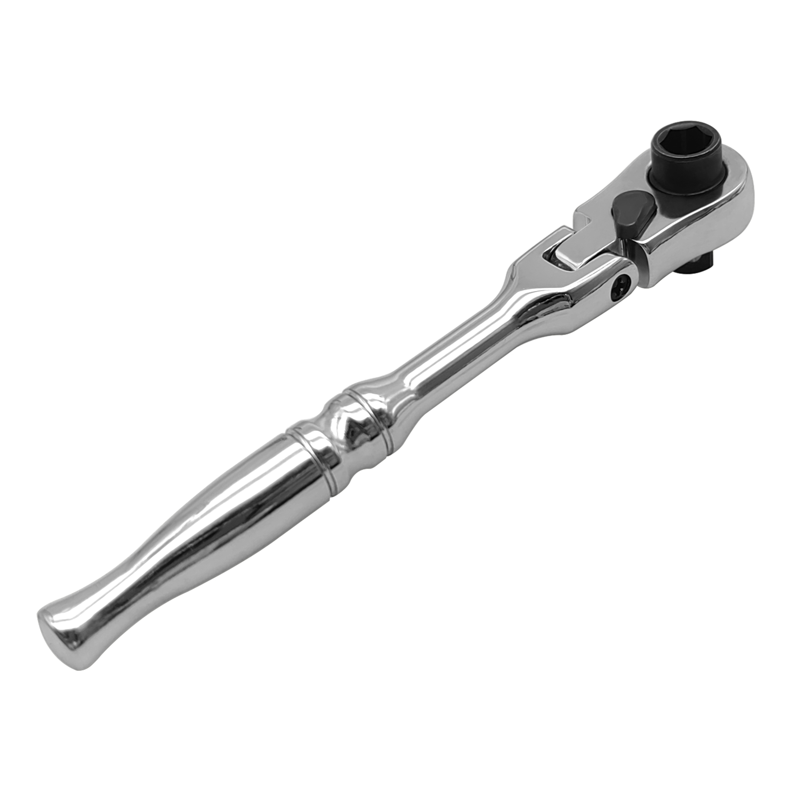 1/4"-antriebs-ratschengriff, 2-in-1-ratschenschlüssel Mit Flexiblem Kopf, Steckschlüssel Und Schraubendreher Mit Reversibler Ausführung.