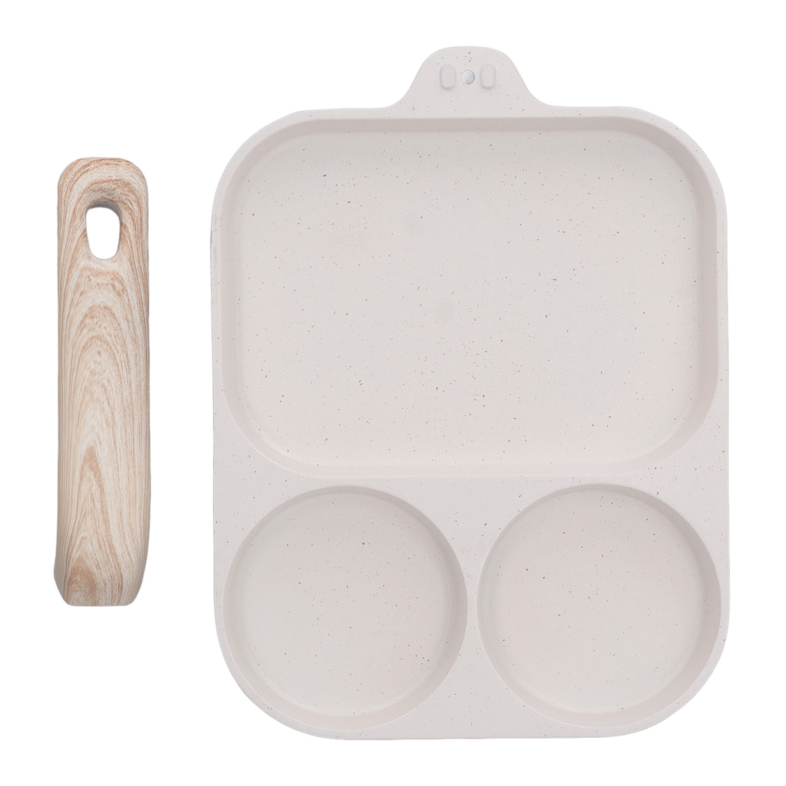 Antihaftbeschichtete Eierpfanne, 3-teiliger Quadratischer Grill Für Das Frühstück, Geeignet Für Gas- Oder Induktionsherde, 40 X 19 Cm, Extra Große Größe.
