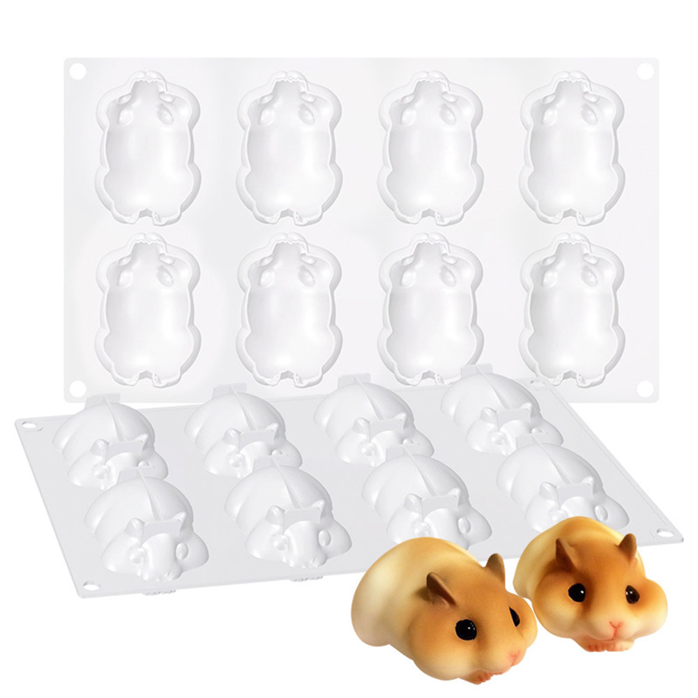 Silikonform In Mausform Mit 8 Mulden Zum Backen Von Kuchen, Gelees Und Pralinen.