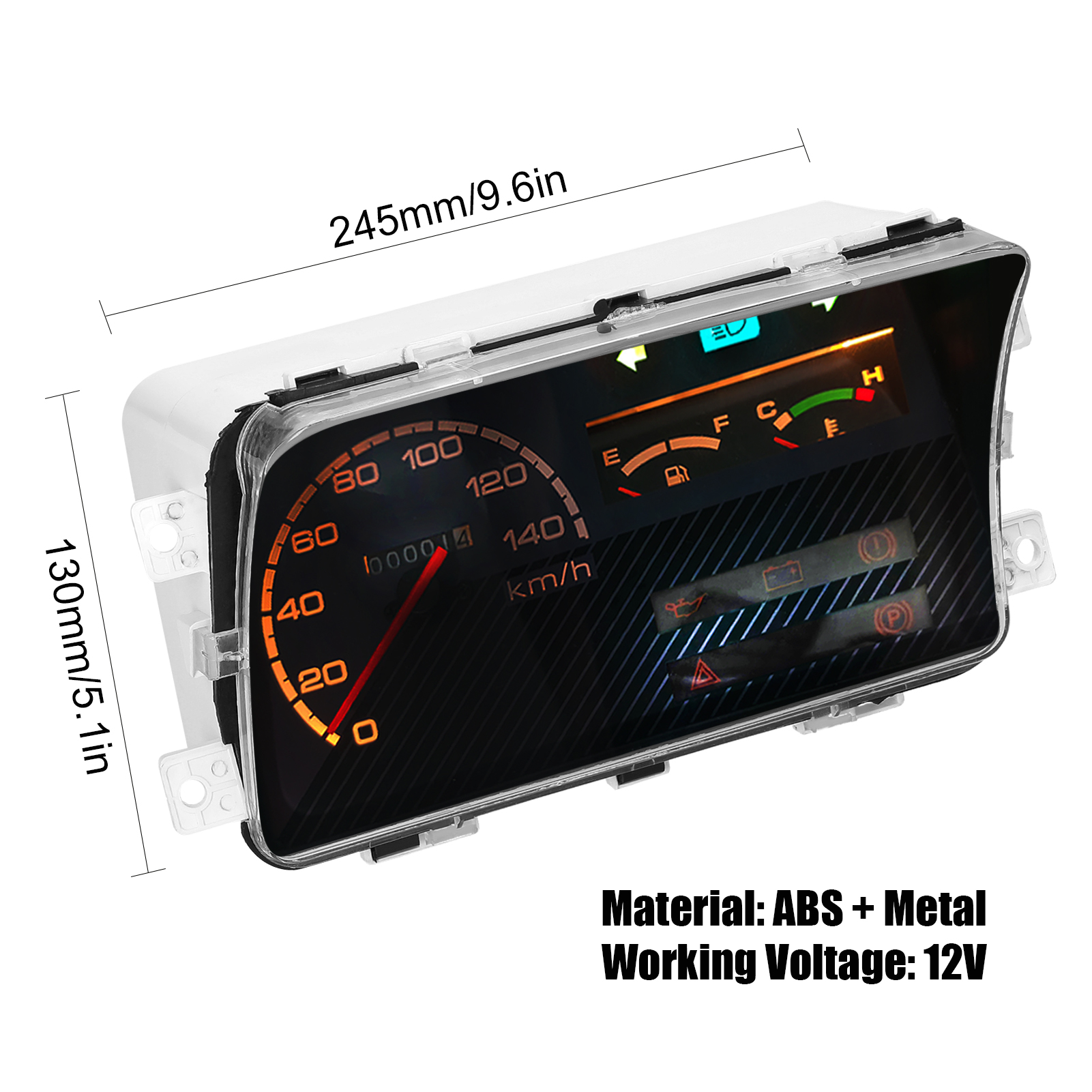 Multifunktionaler Autotachometer, Tankanzeige, Wassertemperaturanzeige, Modifizierter Kfz-instrumentensatz, 12v Mit Fehlerwarnleuchte.