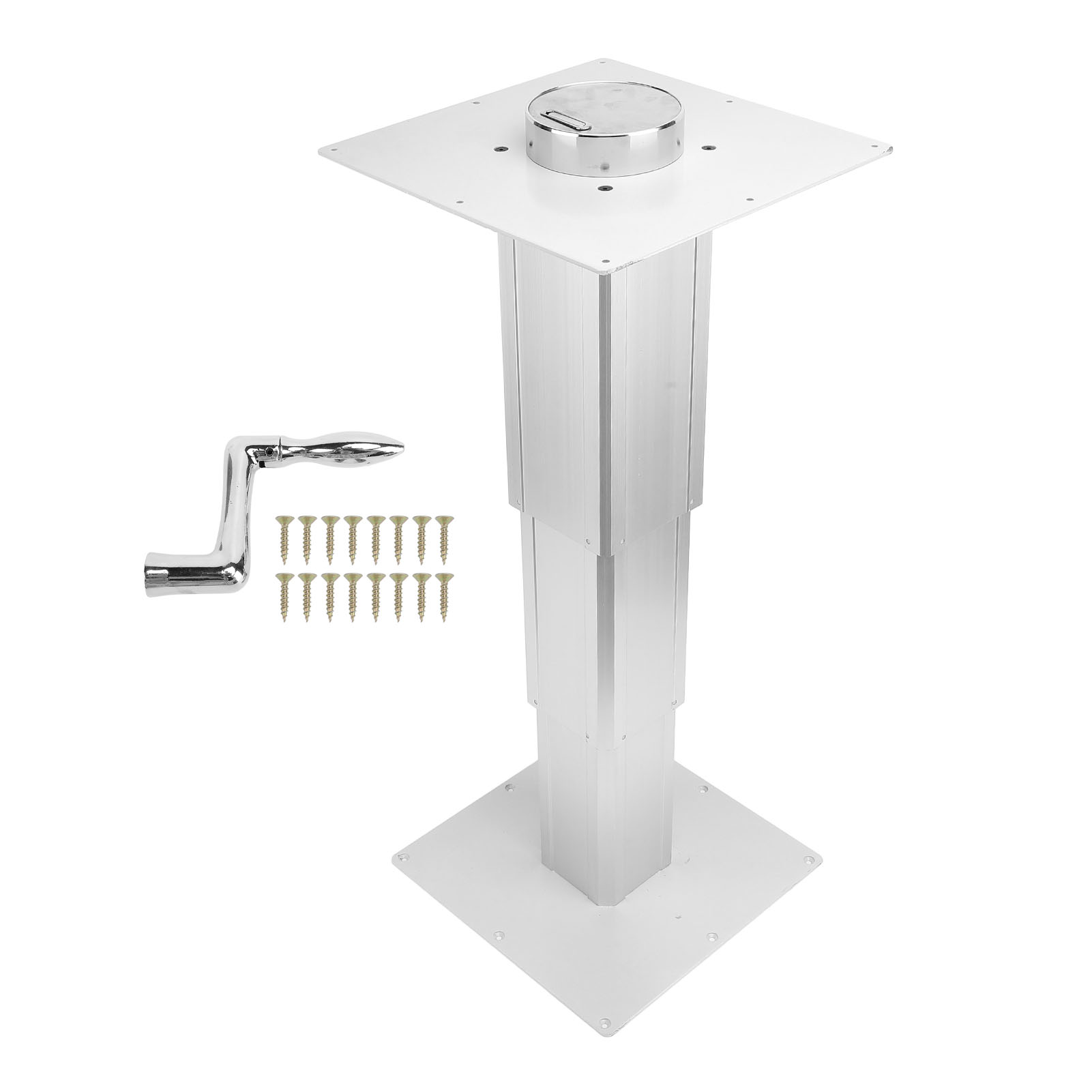 Tischbein Für Wohnmobile, Kurbel Aus Aluminiumlegierung, Robuste, Verstellbare Hebevorrichtung Für Yachten, Boote, Balkone Im Innenbereich, 310 Bis 720 Mm.