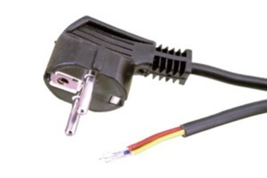 Netzkabel Schuko Stecker 3x1,5mm Schwarz 1,8 Meter