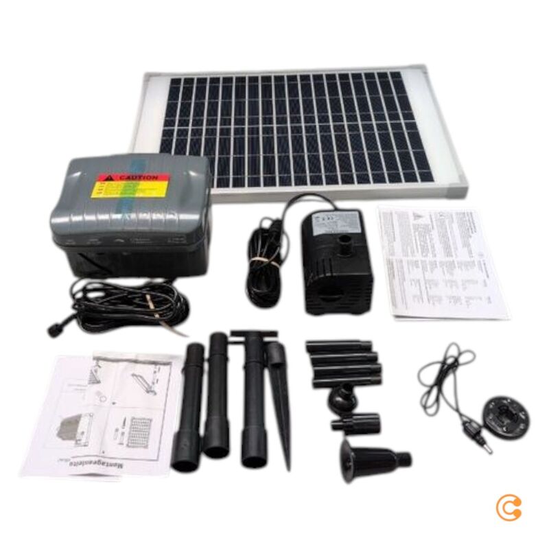 [gebraucht] B-ware Esotec Solar-pumpenset Siena Plus Mit Beleuchtung Und Akkuspeicher 1500l/h