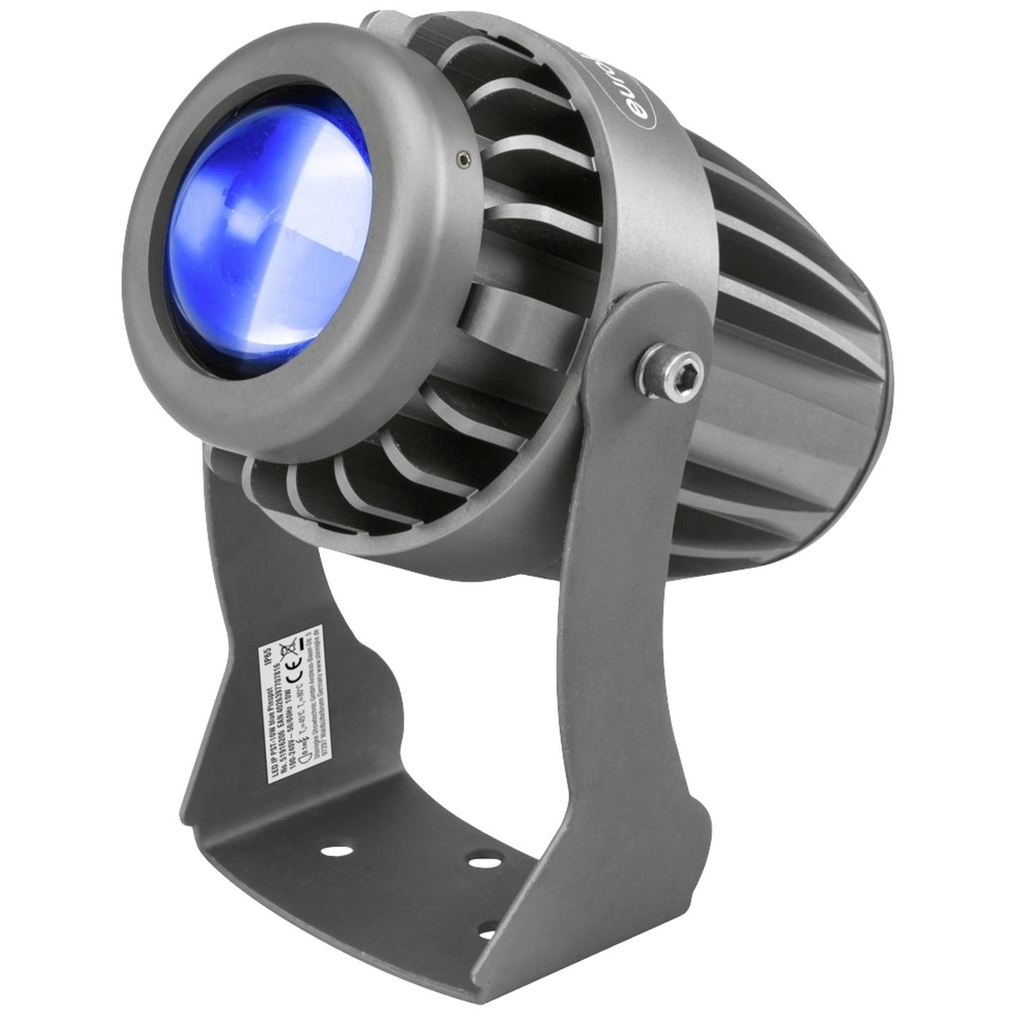 [gebraucht] B-ware Eurolite Led Pinspot Strahler 10w Blau Kompakt Schwarz 105x150x147mm 740g Licht
