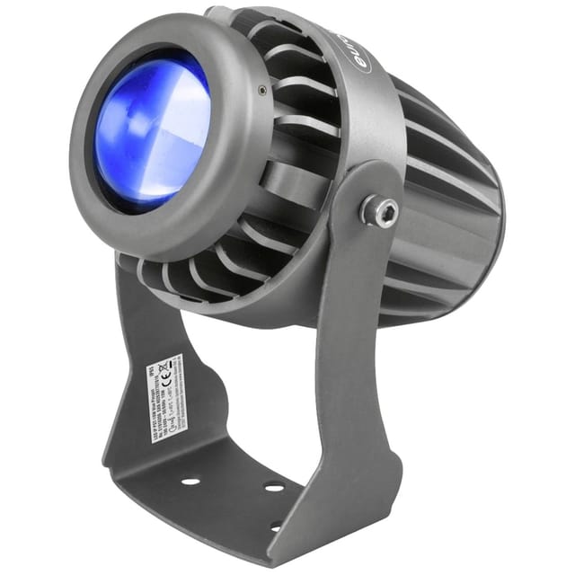 [gebraucht] B-ware Eurolite Led Pinspot Strahler 10w Blau Kompakt Schwarz 105x150x147mm 740g Licht